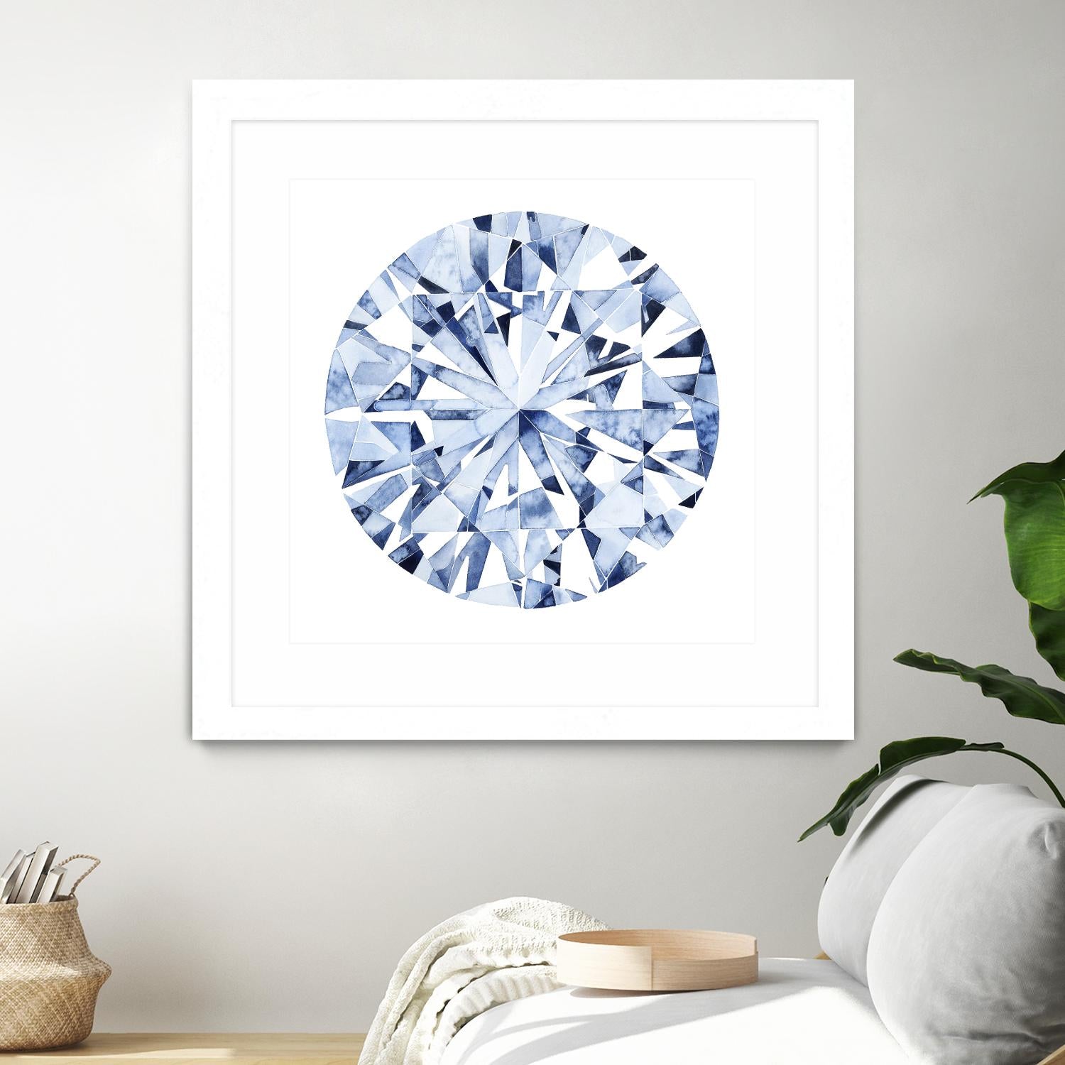 Diamond Drops I by Grace Popp on GIANT ART - blue abstract