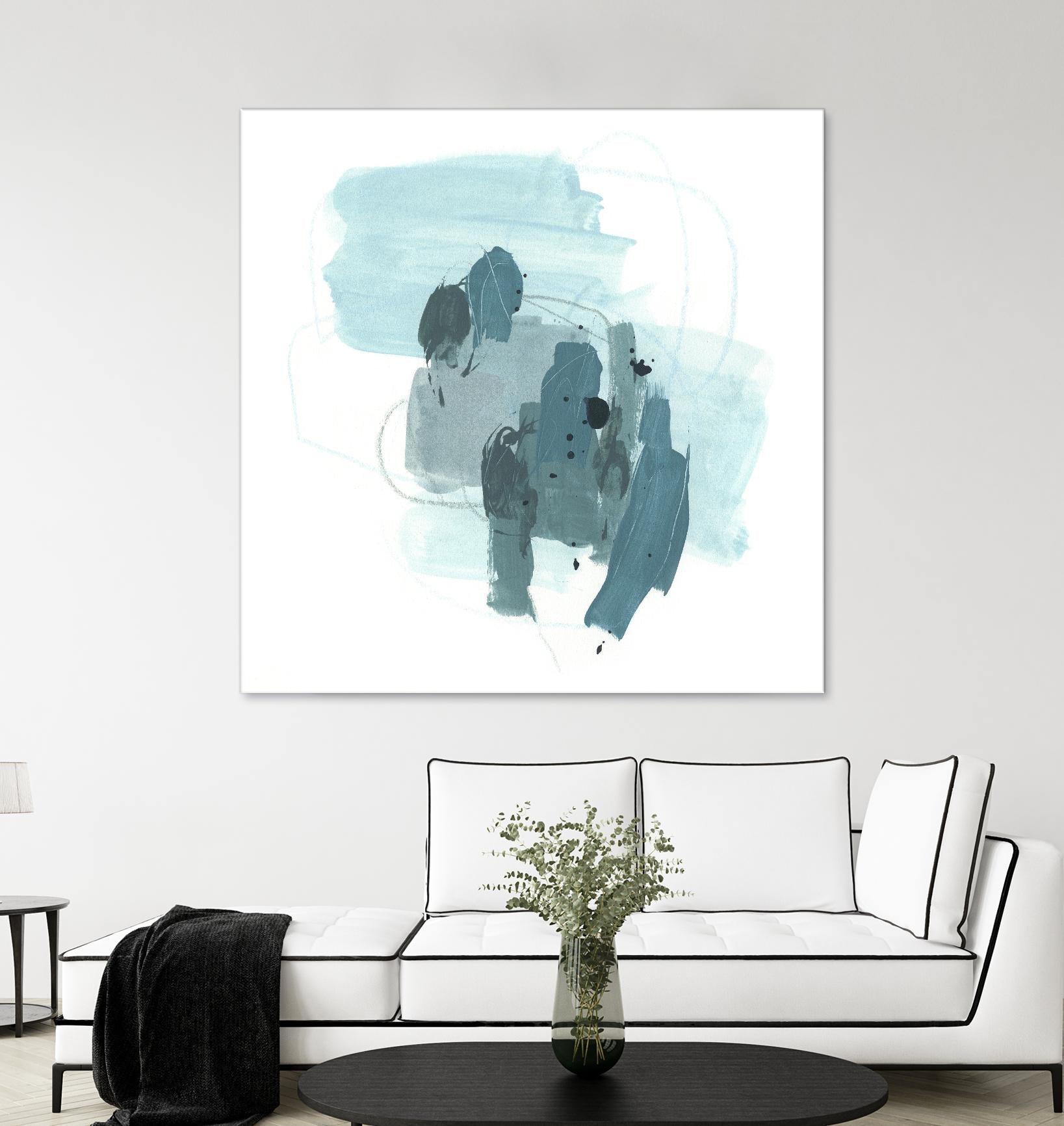 Aqua Stellar I by June Erica Vess on GIANT ART - blue abstract