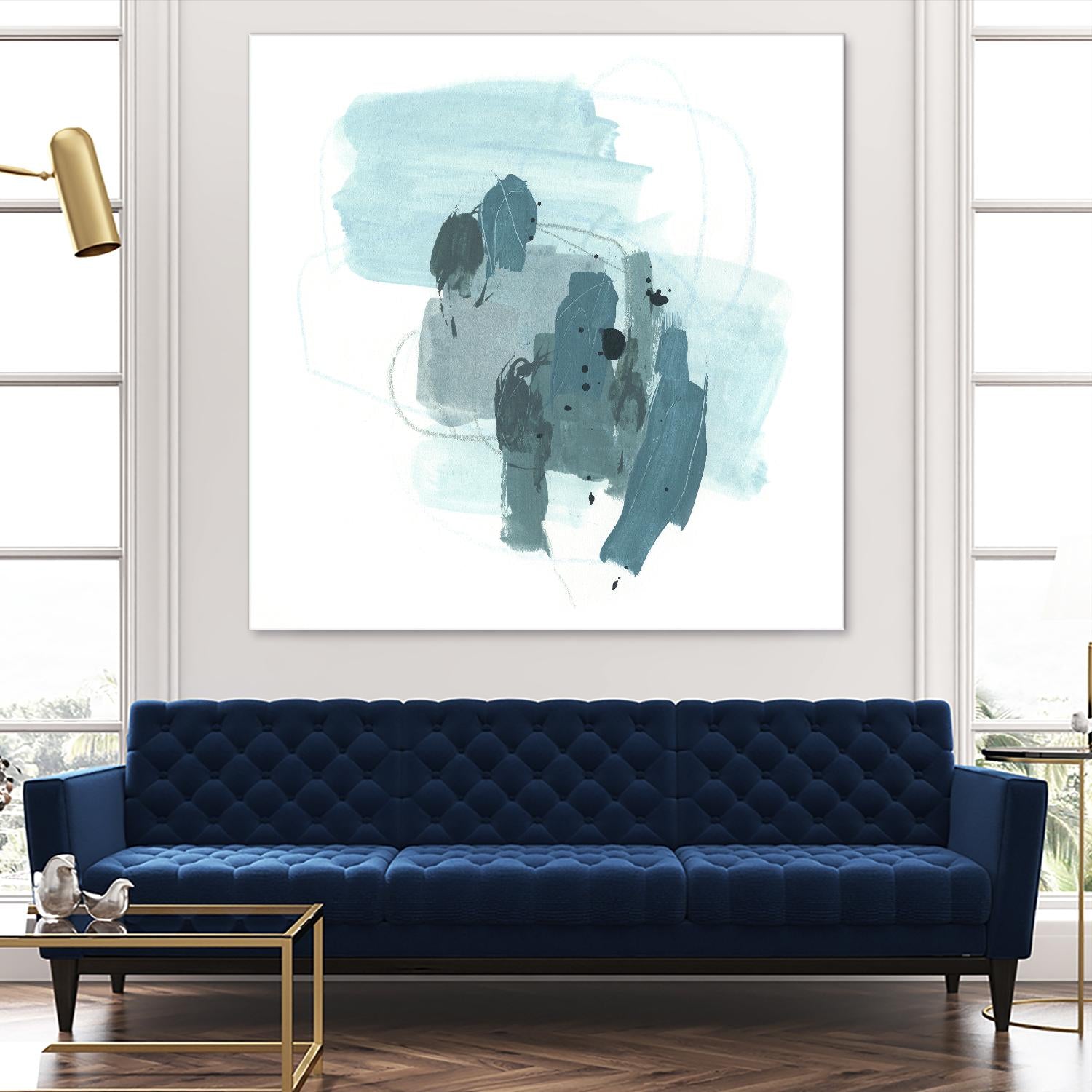 Aqua Stellar I by June Erica Vess on GIANT ART - blue abstract