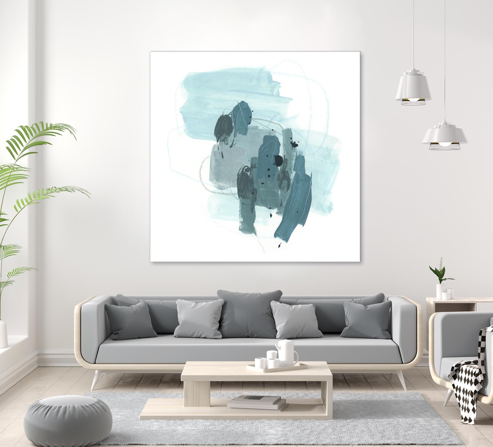 Aqua Stellar I by June Erica Vess on GIANT ART - blue abstract