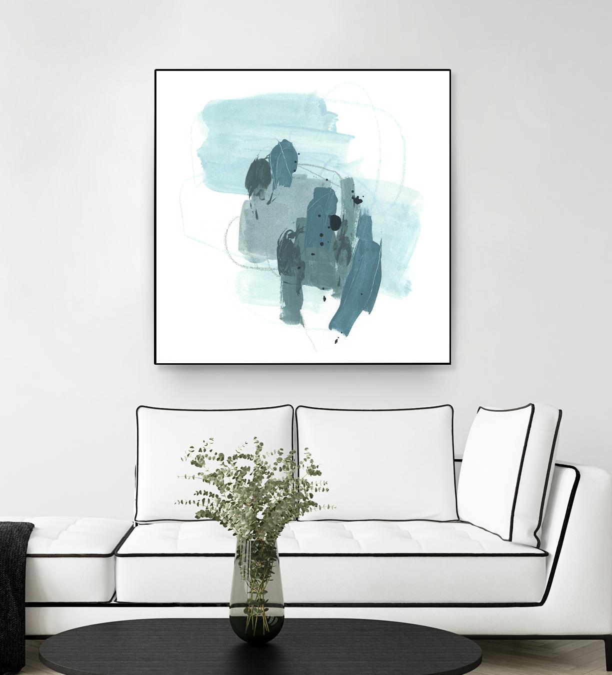 Aqua Stellar I by June Erica Vess on GIANT ART - blue abstract