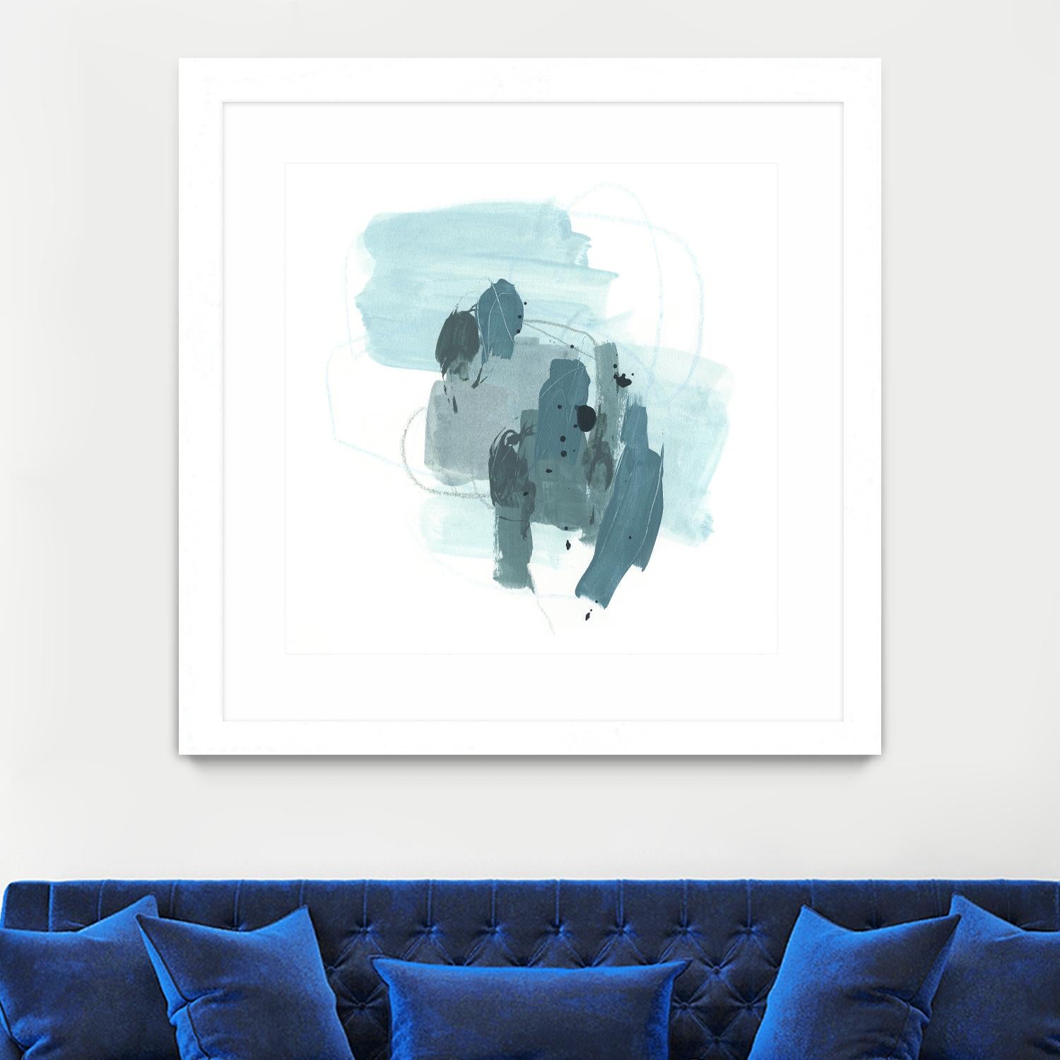 Aqua Stellar I by June Erica Vess on GIANT ART - blue abstract