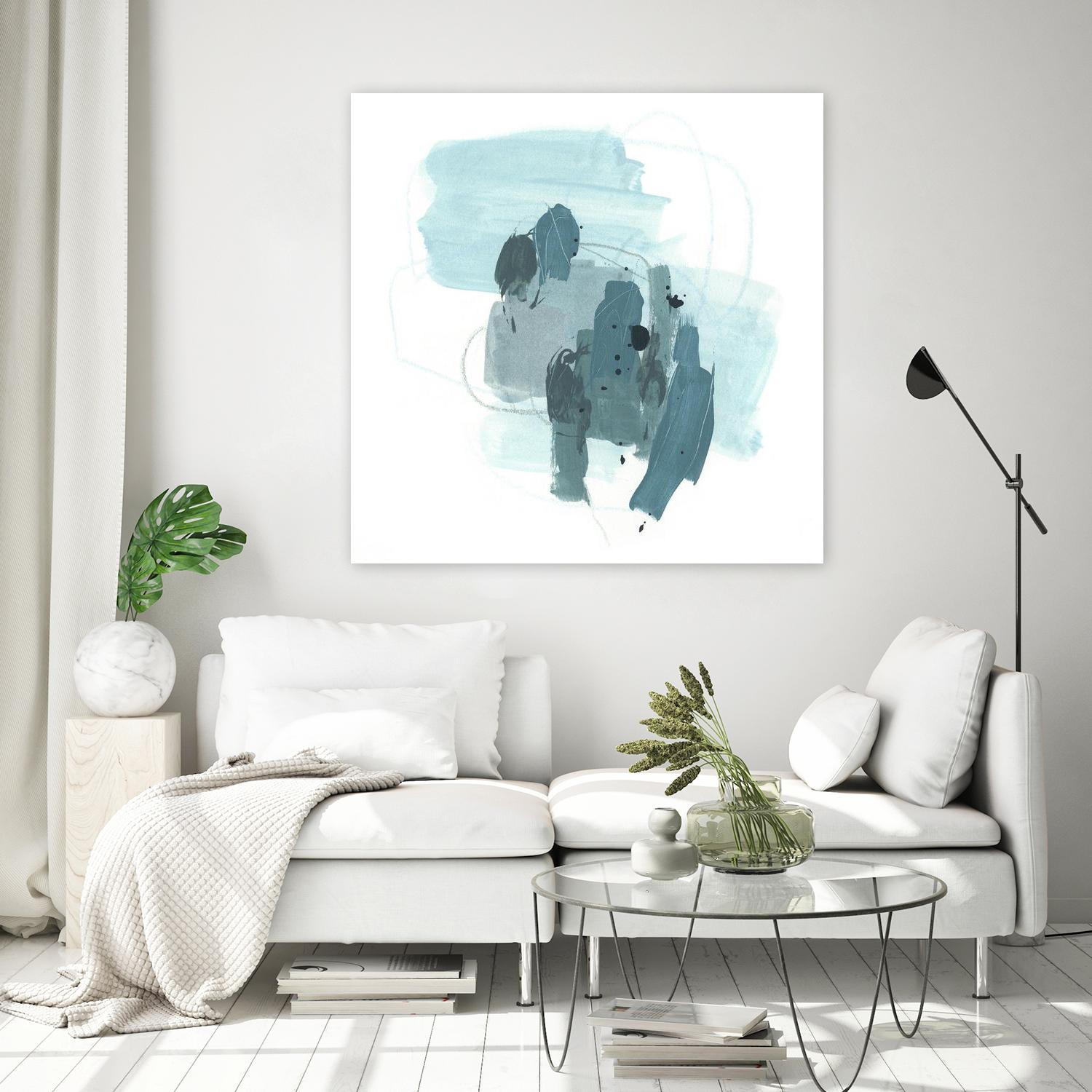 Aqua Stellar I by June Erica Vess on GIANT ART - blue abstract