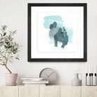 Aqua Stellar I by June Erica Vess on GIANT ART - blue abstract