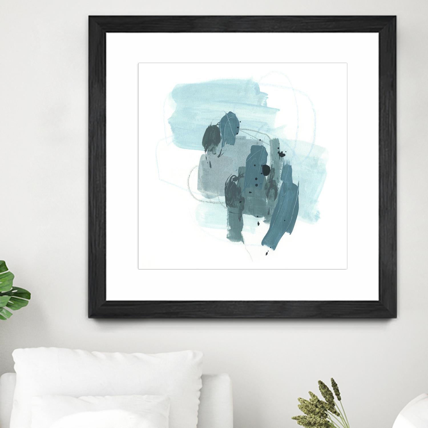 Aqua Stellar I by June Erica Vess on GIANT ART - blue abstract