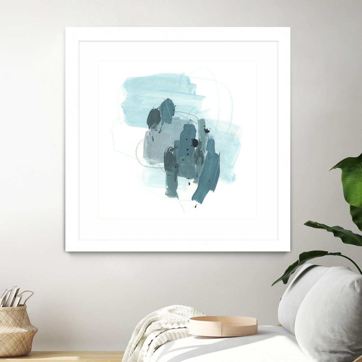 Aqua Stellar I by June Erica Vess on GIANT ART - blue abstract