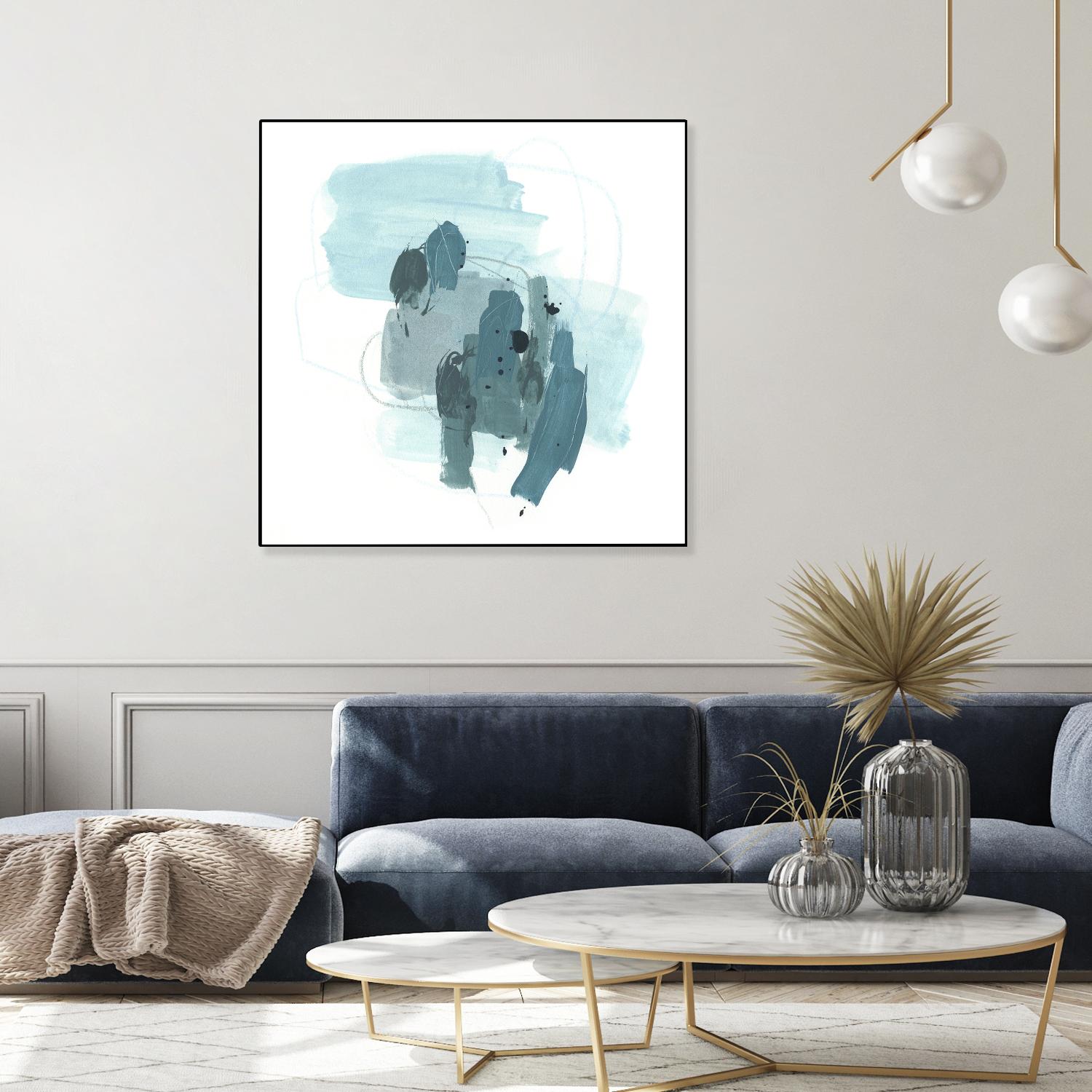 Aqua Stellar I by June Erica Vess on GIANT ART - blue abstract