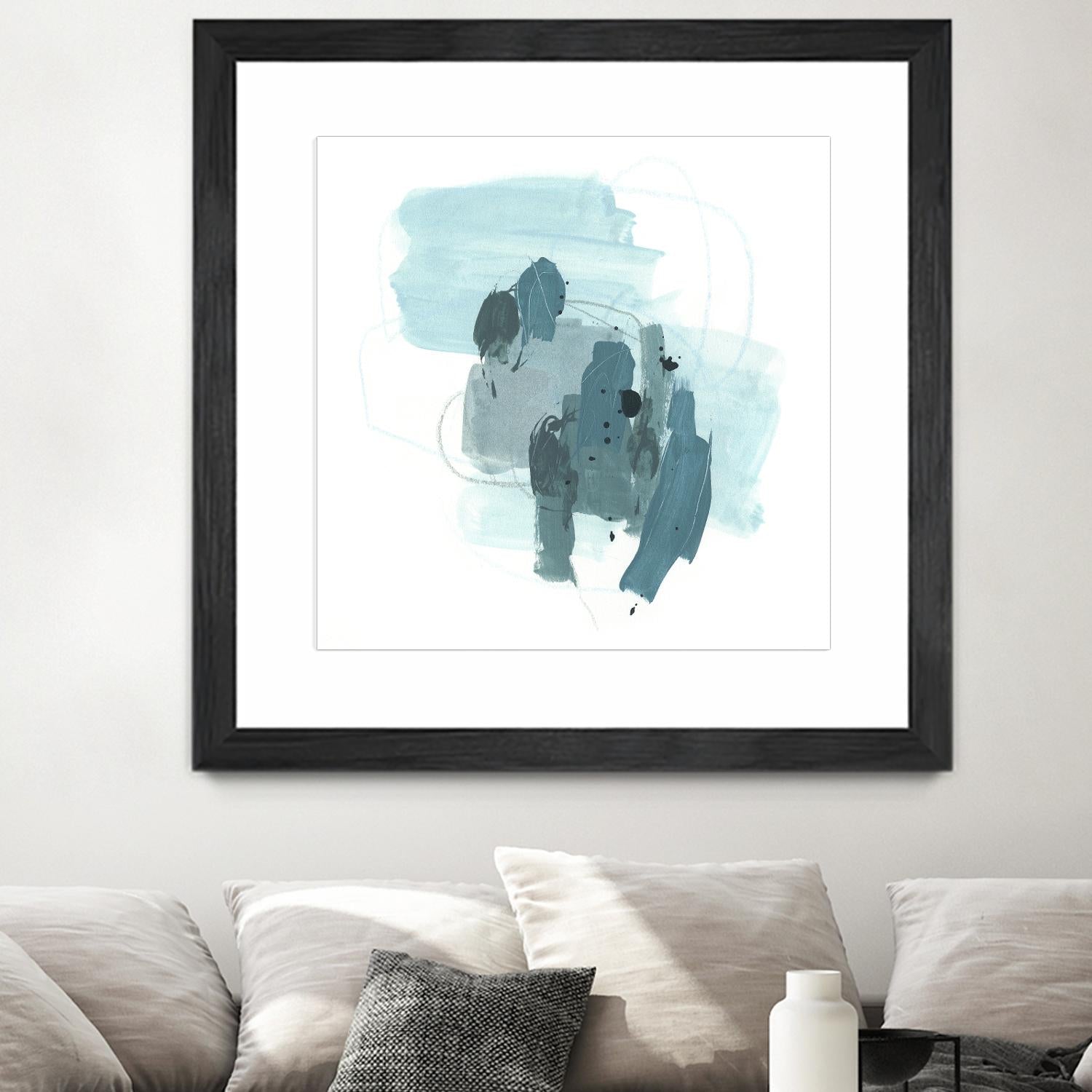 Aqua Stellar I by June Erica Vess on GIANT ART - blue abstract