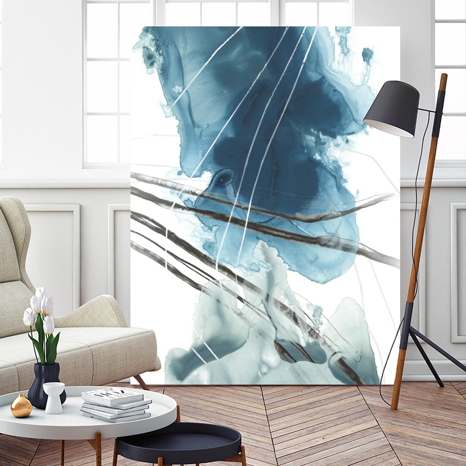 Bella Indigo II by June Erica Vess on GIANT ART - blue abstract