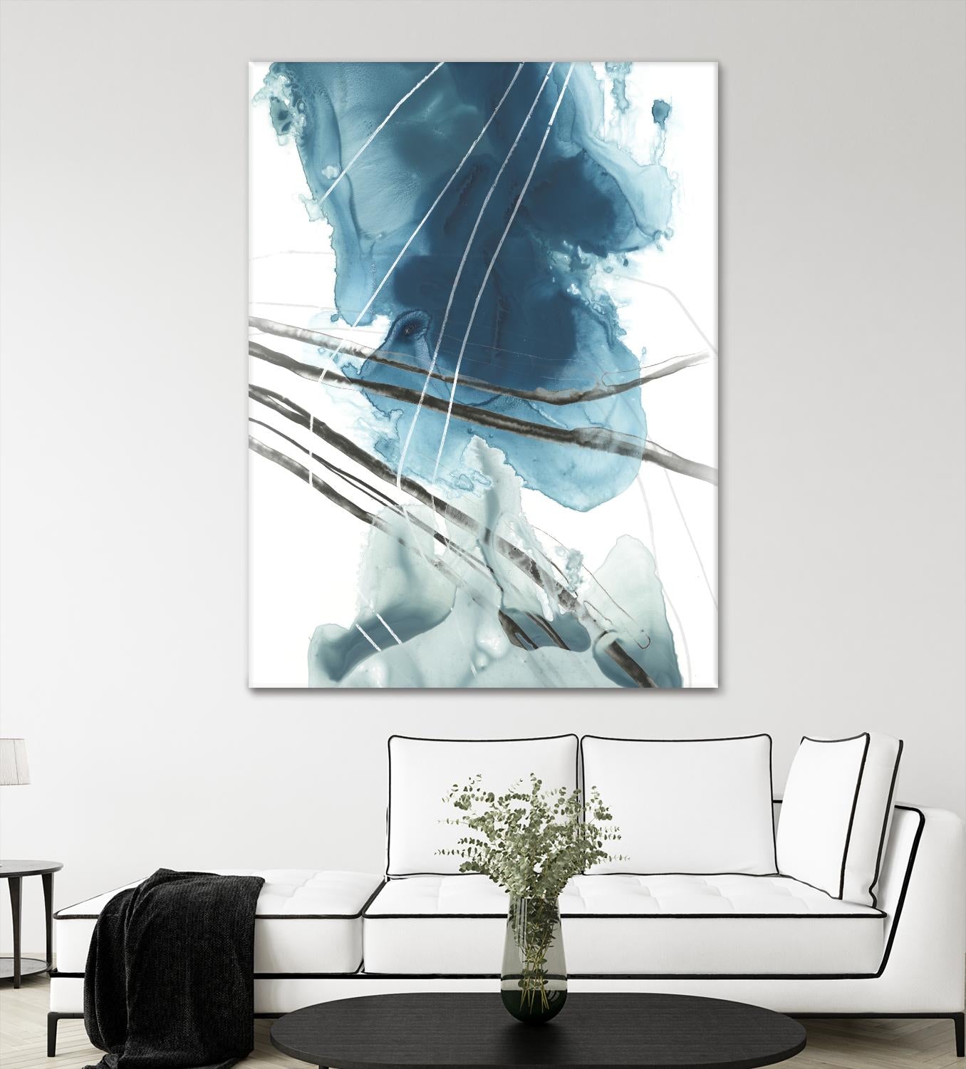 Bella Indigo II by June Erica Vess on GIANT ART - blue abstract