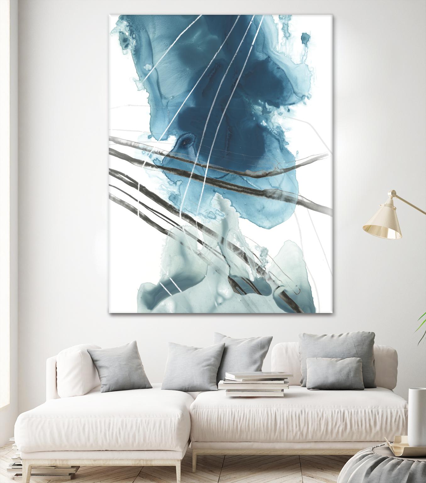 Bella Indigo II by June Erica Vess on GIANT ART - blue abstract