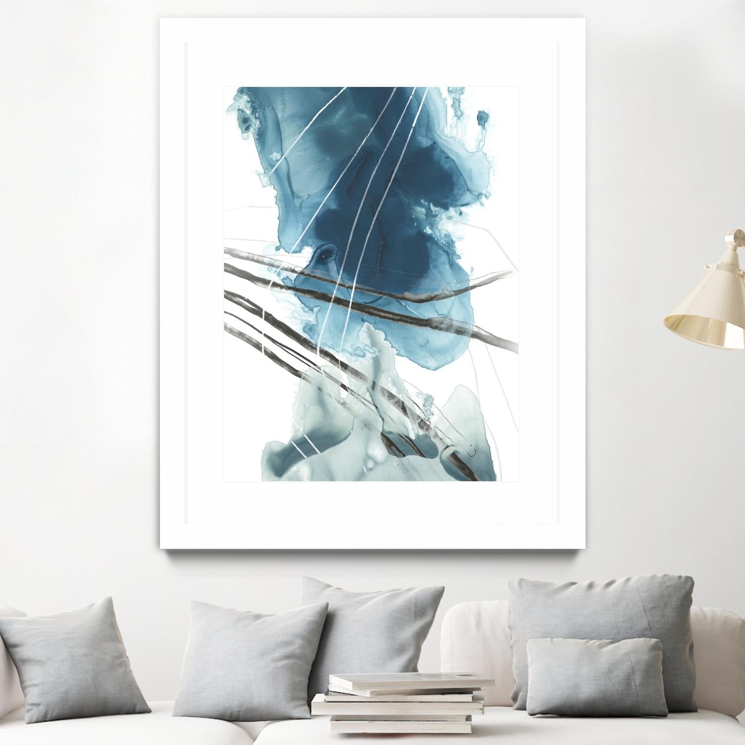 Bella Indigo II by June Erica Vess on GIANT ART - blue abstract