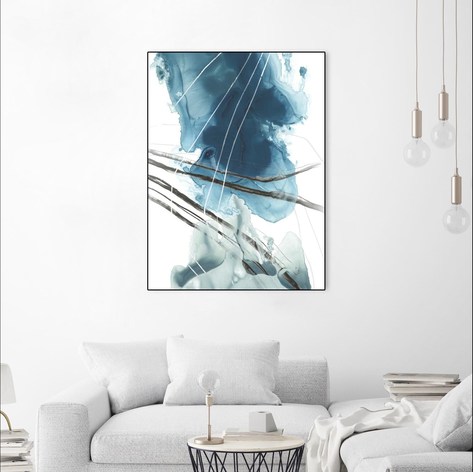 Bella Indigo II by June Erica Vess on GIANT ART - blue abstract