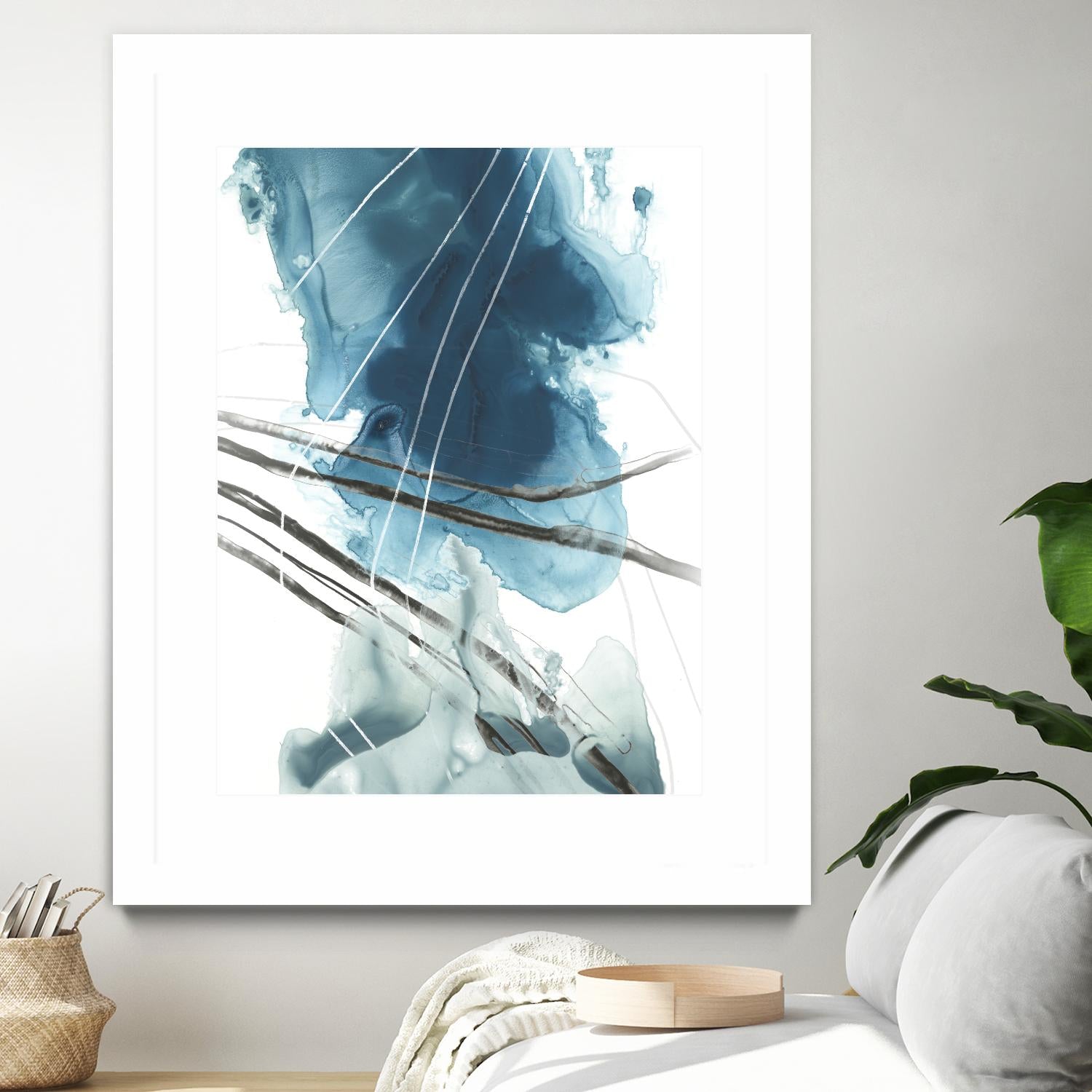 Bella Indigo II by June Erica Vess on GIANT ART - blue abstract