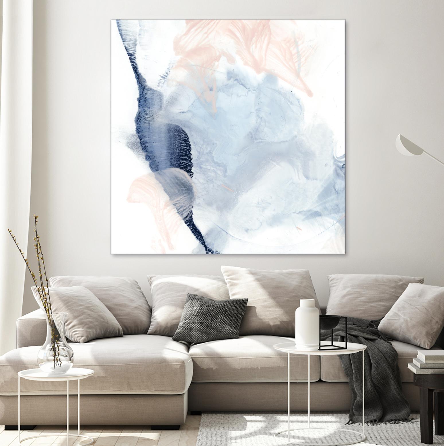 Indigo & Blush II by Ethan Harper on GIANT ART - pastels abstract