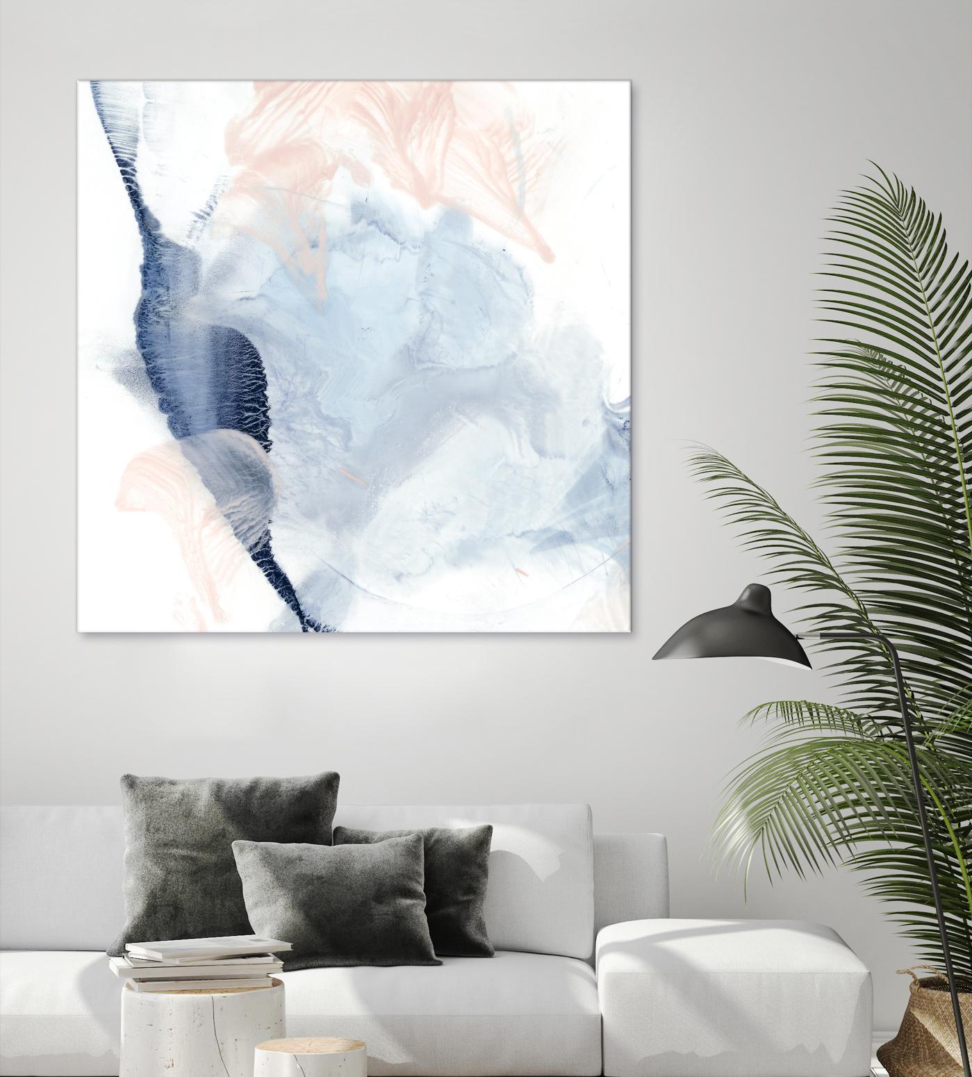 Indigo & Blush II by Ethan Harper on GIANT ART - pastels abstract
