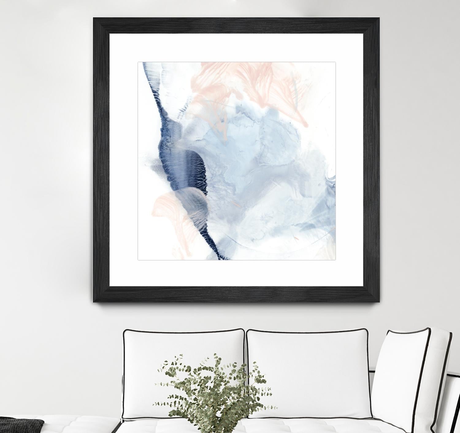Indigo & Blush II by Ethan Harper on GIANT ART - pastels abstract