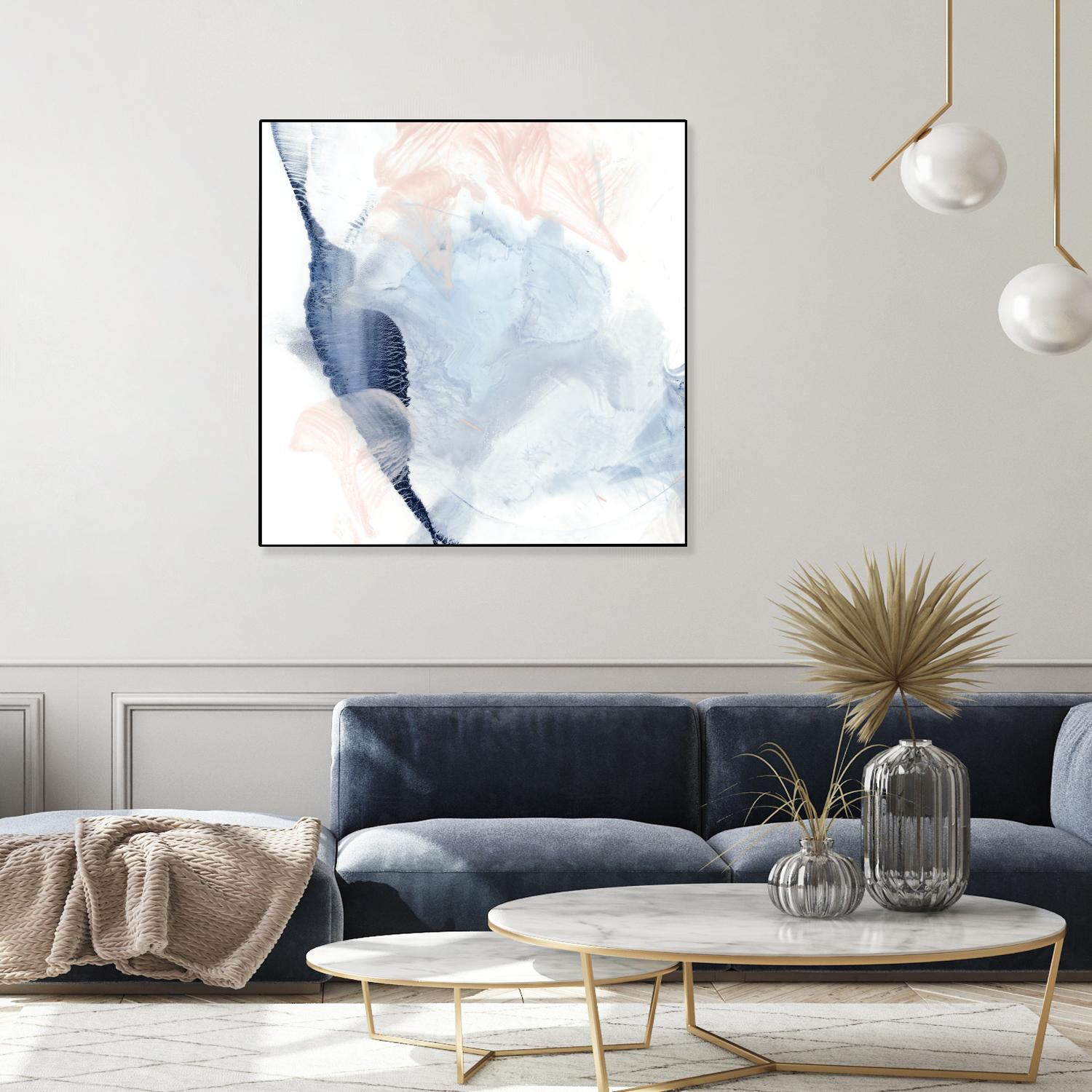 Indigo & Blush II by Ethan Harper on GIANT ART - pastels abstract