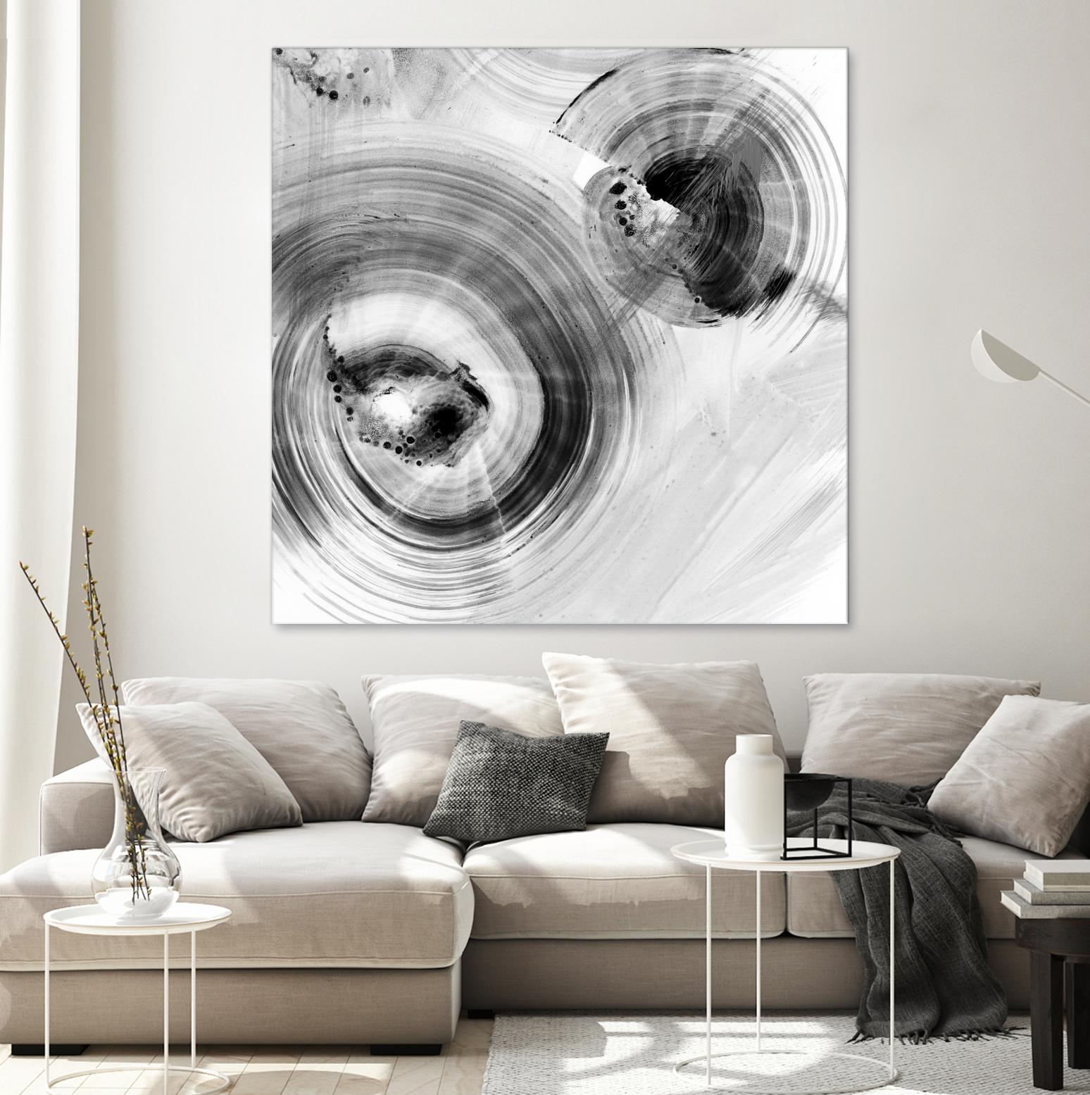 Reverse Ripple Effect I by Ethan Harper on GIANT ART - neutral abstract