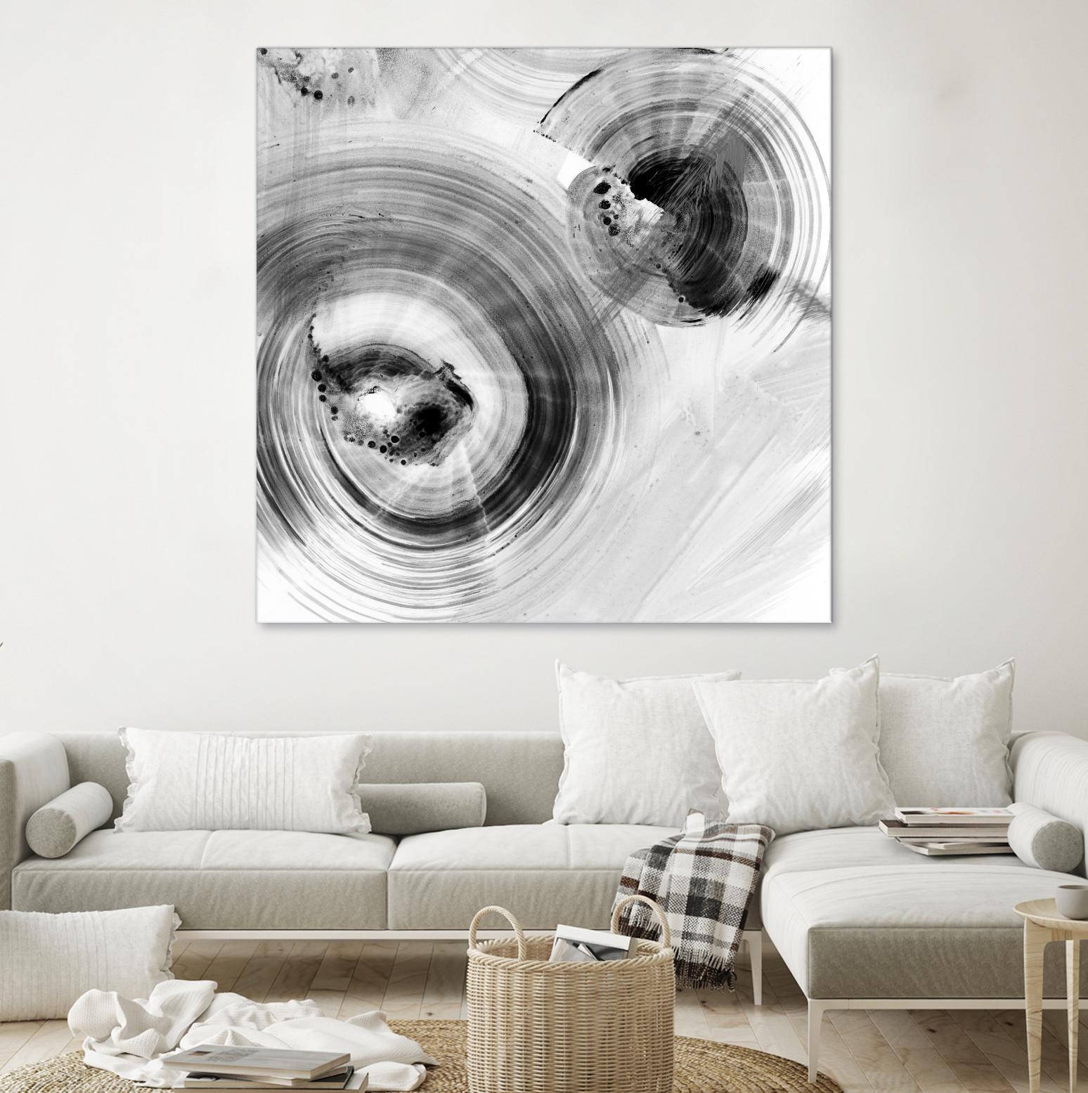 Reverse Ripple Effect I by Ethan Harper on GIANT ART - neutral abstract