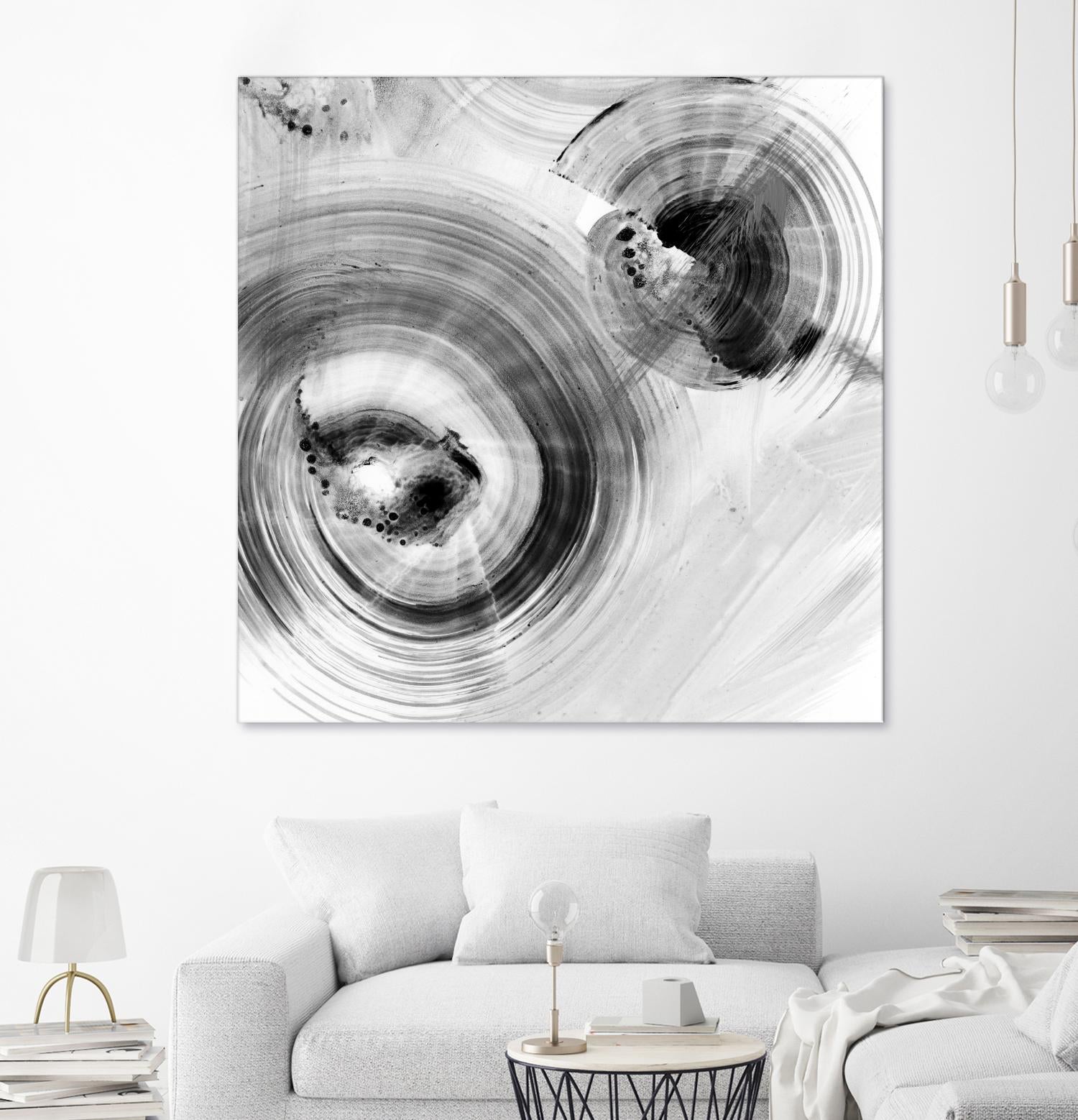 Reverse Ripple Effect I by Ethan Harper on GIANT ART - neutral abstract