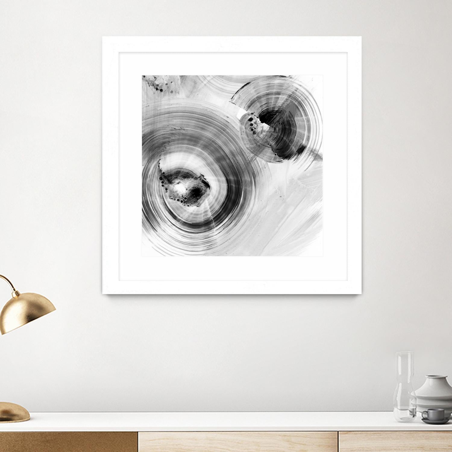 Reverse Ripple Effect I by Ethan Harper on GIANT ART - neutral abstract