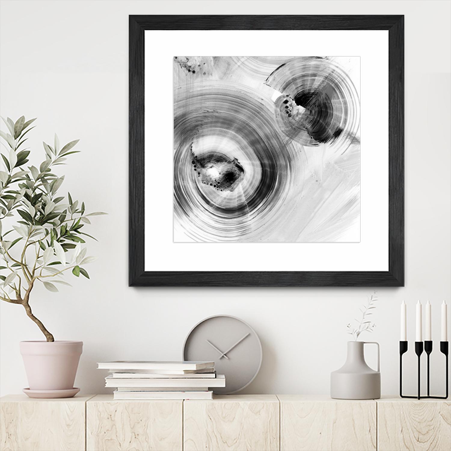 Reverse Ripple Effect I by Ethan Harper on GIANT ART - neutral abstract