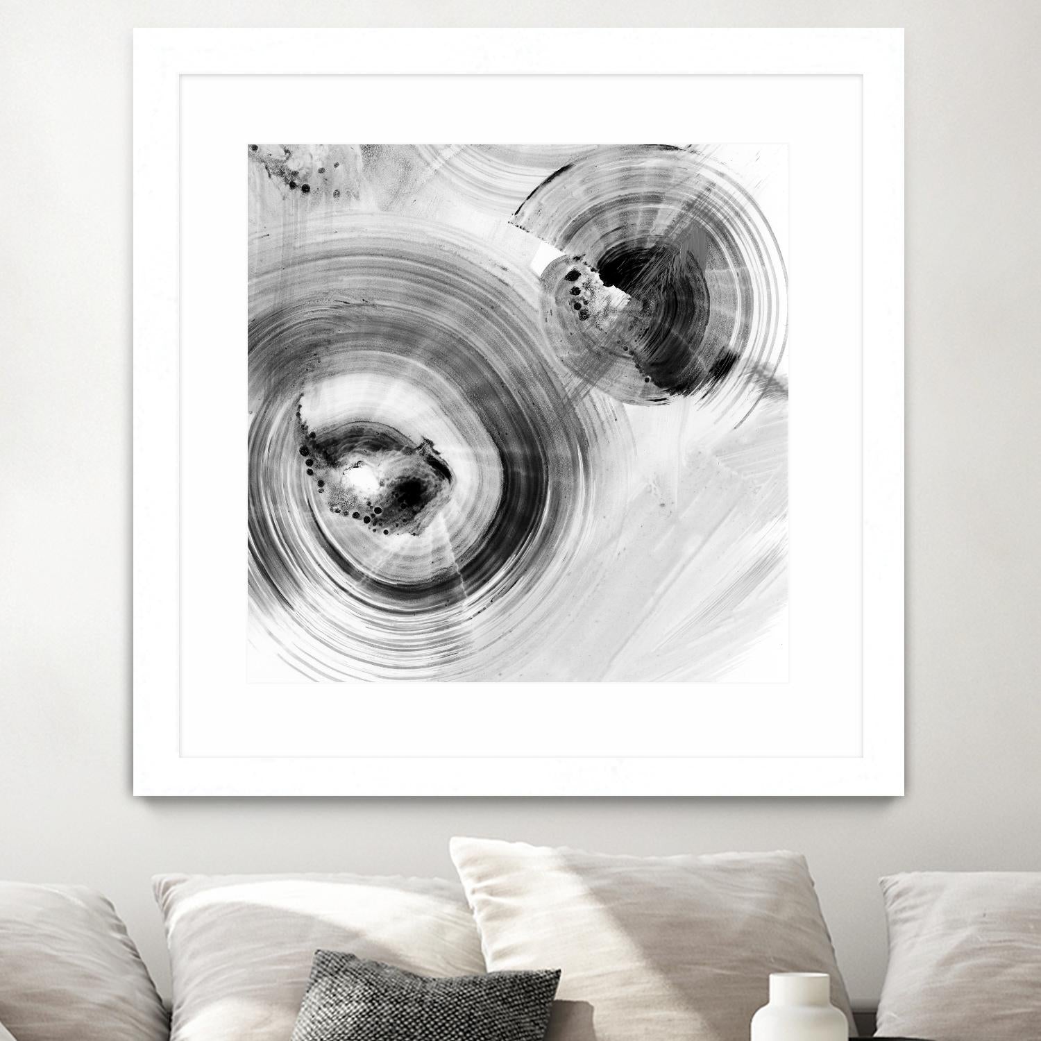 Reverse Ripple Effect I by Ethan Harper on GIANT ART - neutral abstract