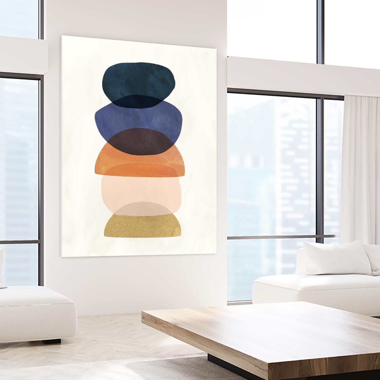 Mod Pods I by Victoria Borges on GIANT ART - blue abstract