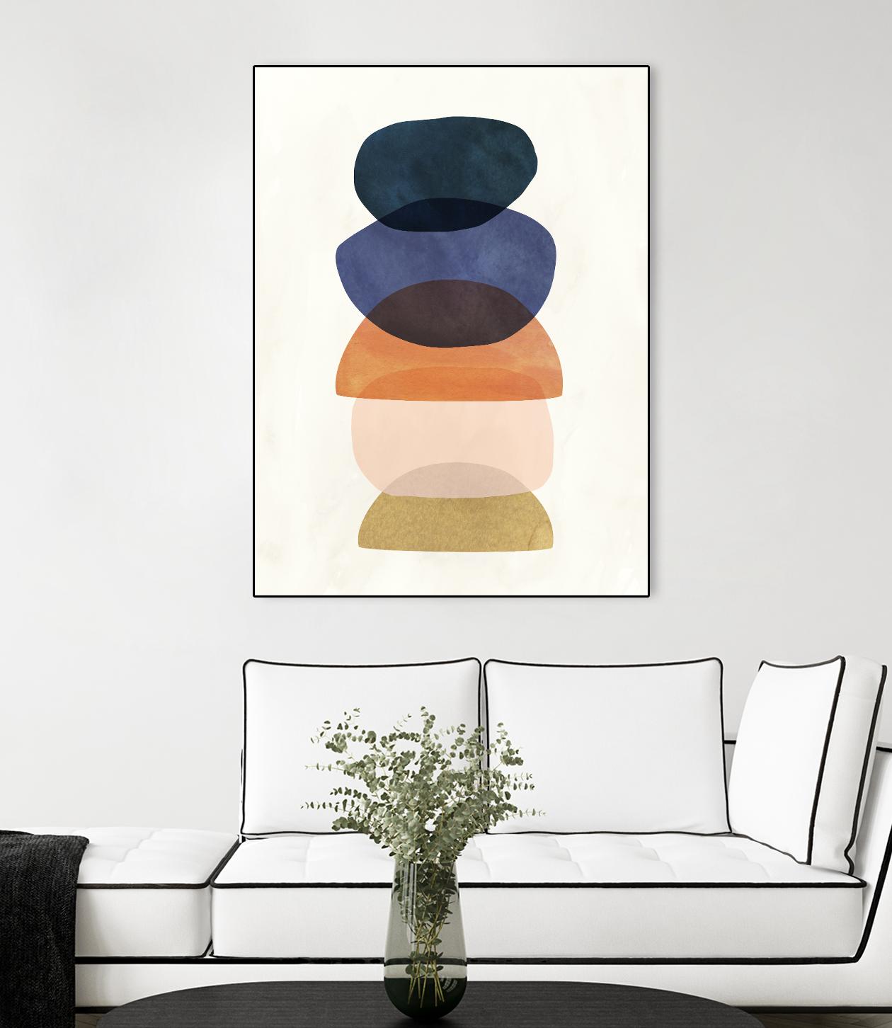 Mod Pods I by Victoria Borges on GIANT ART - blue abstract