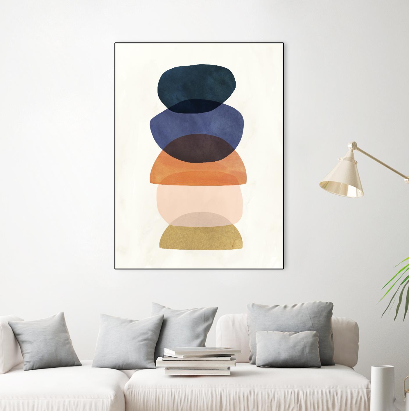 Mod Pods I by Victoria Borges on GIANT ART - blue abstract