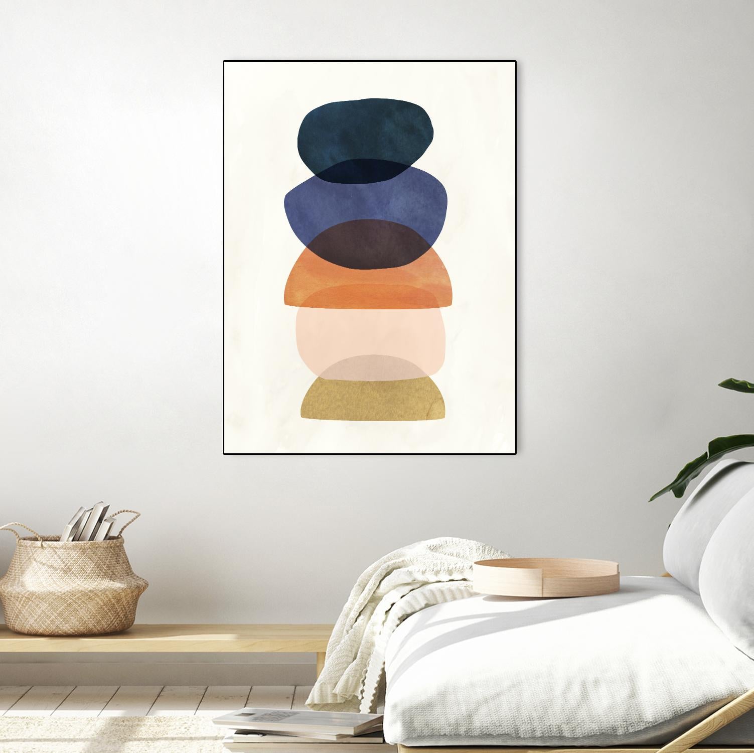 Mod Pods I by Victoria Borges on GIANT ART - blue abstract