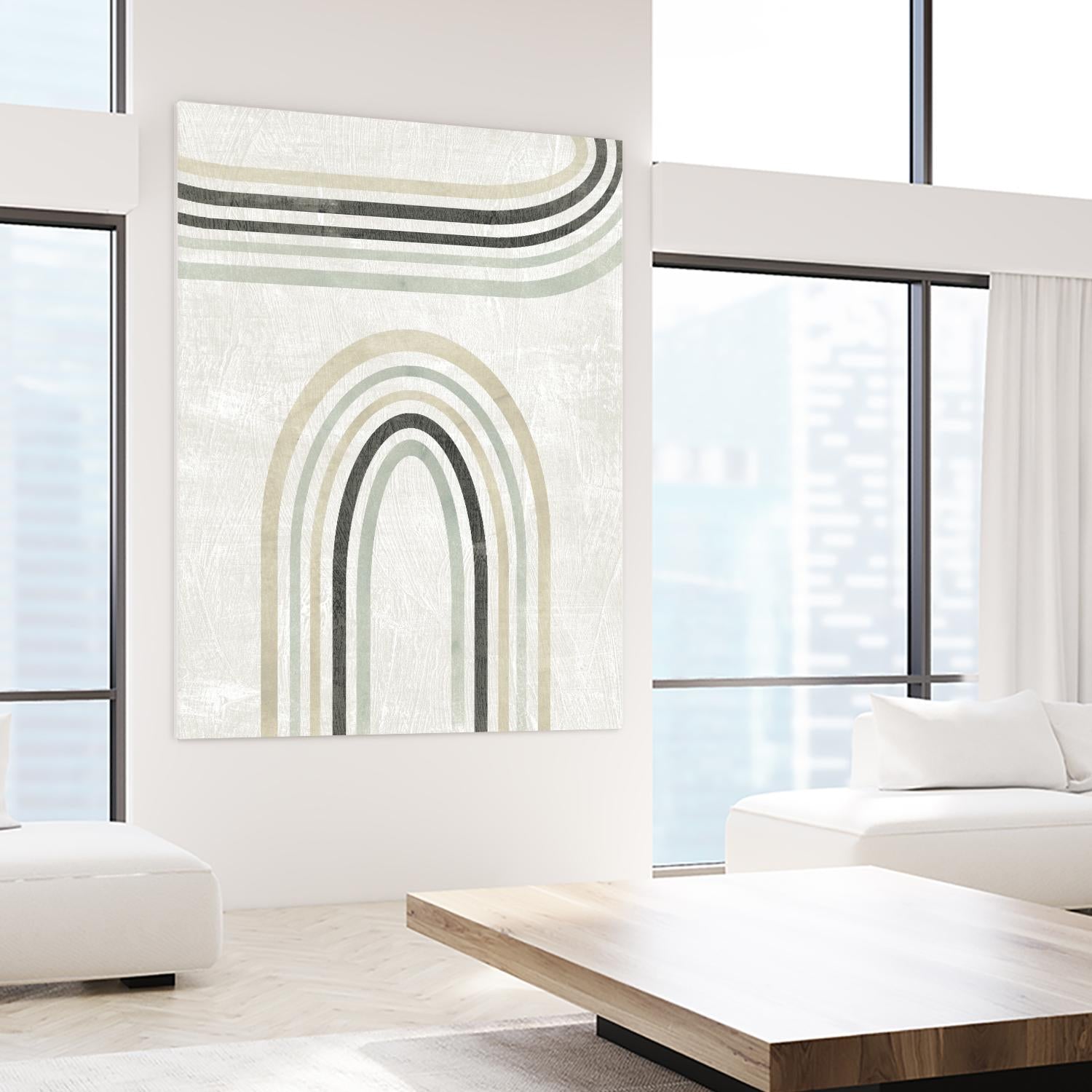 Modern Arc in Color III by June Erica Vess on GIANT ART - neutral abstract