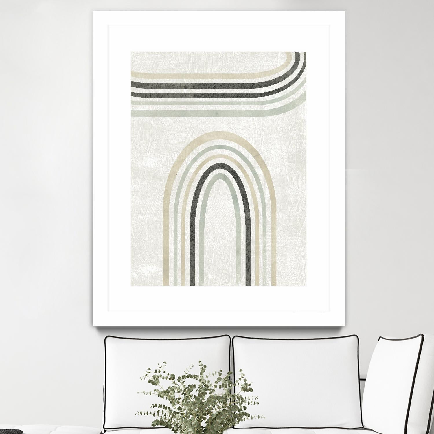 Modern Arc in Color III by June Erica Vess on GIANT ART - neutral abstract