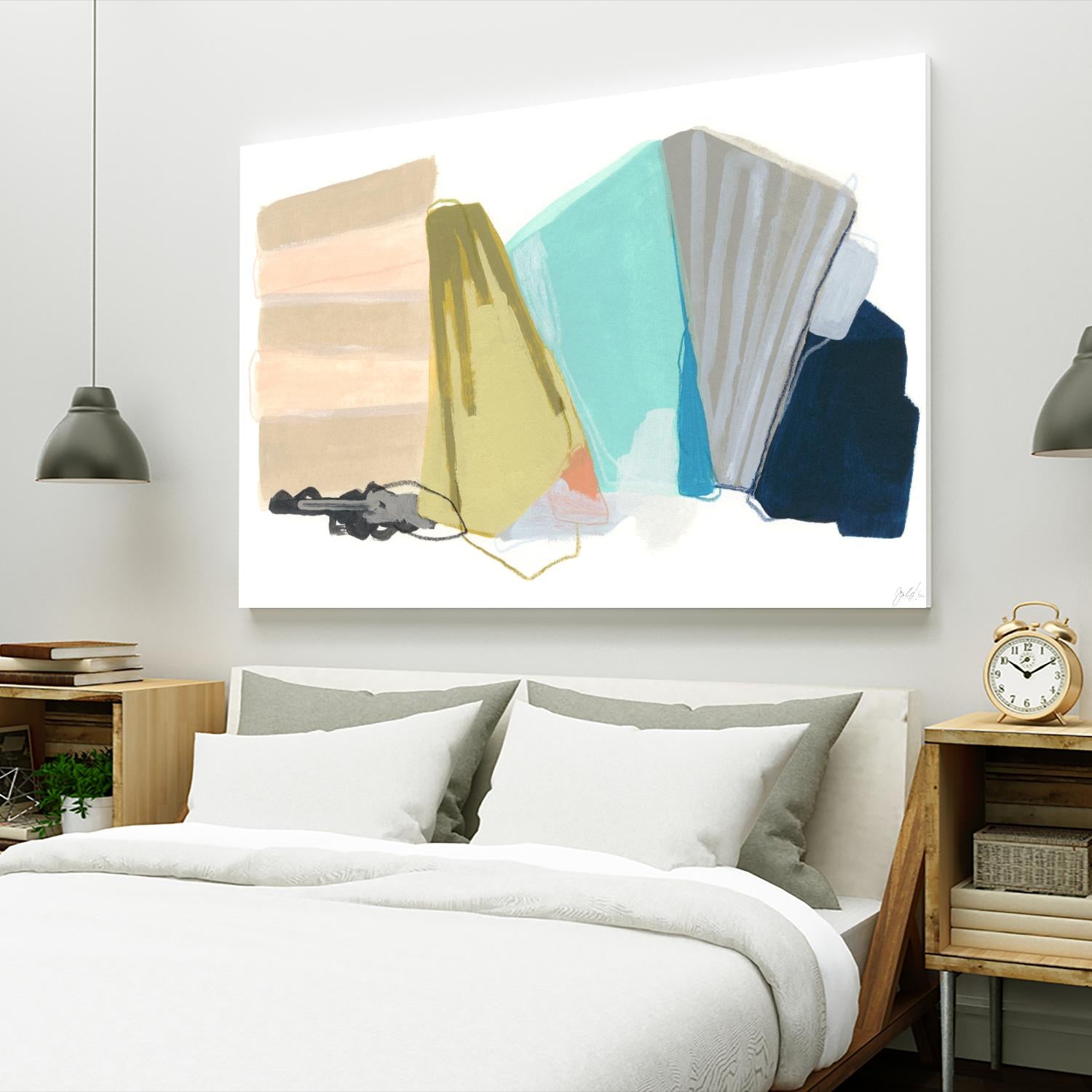 Accordion Fold I by June Erica Vess on GIANT ART - pastels abstract