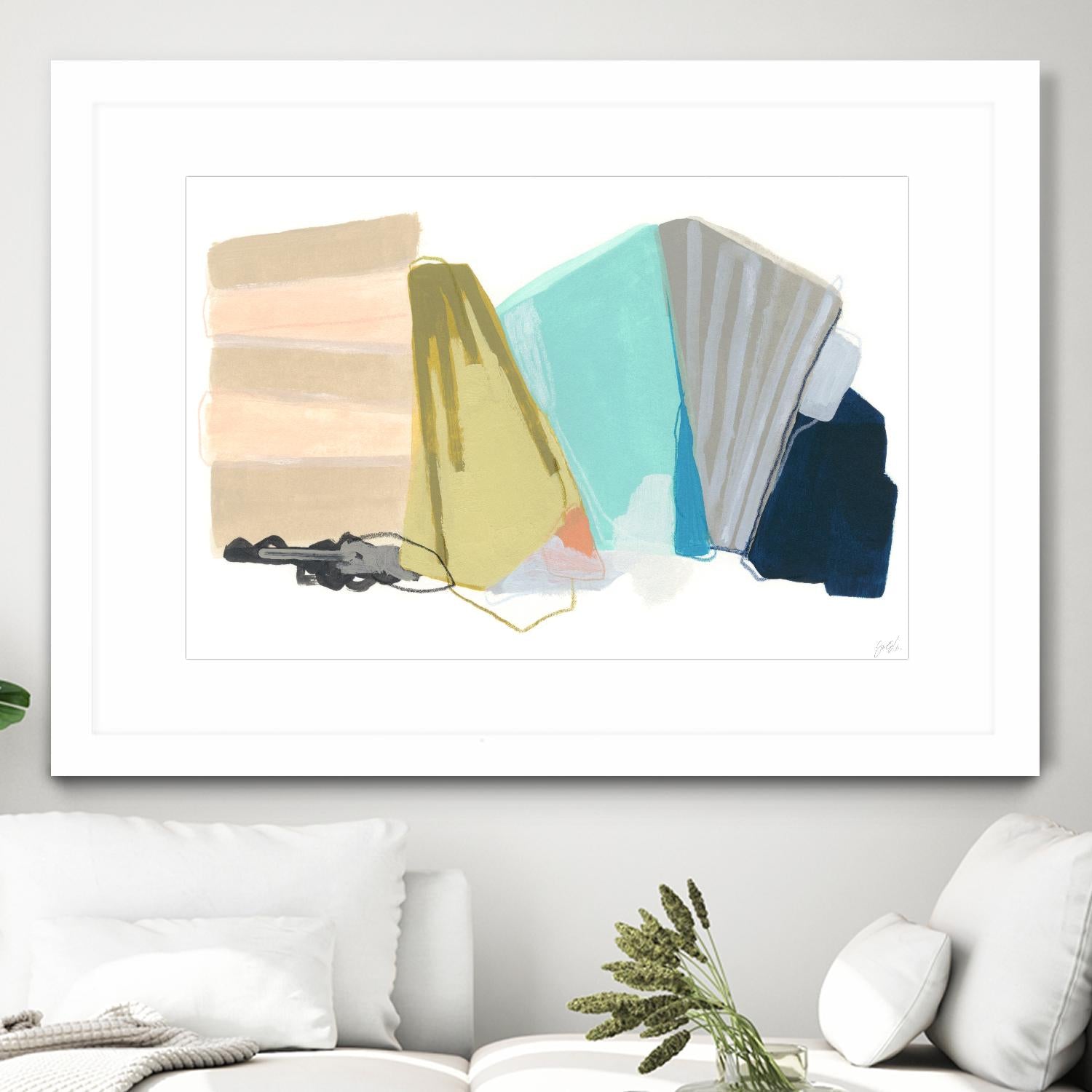 Accordion Fold I by June Erica Vess on GIANT ART - pastels abstract