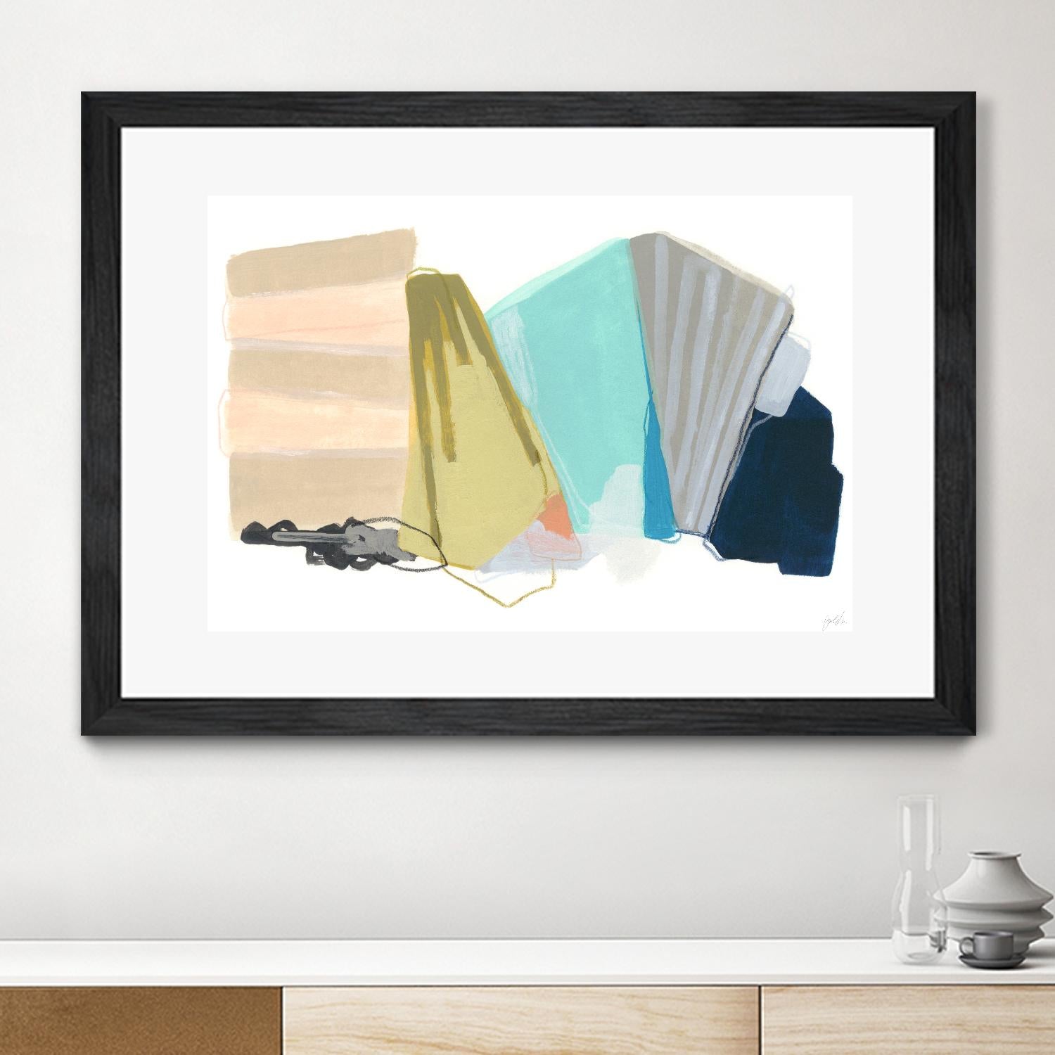 Accordion Fold I by June Erica Vess on GIANT ART - pastels abstract