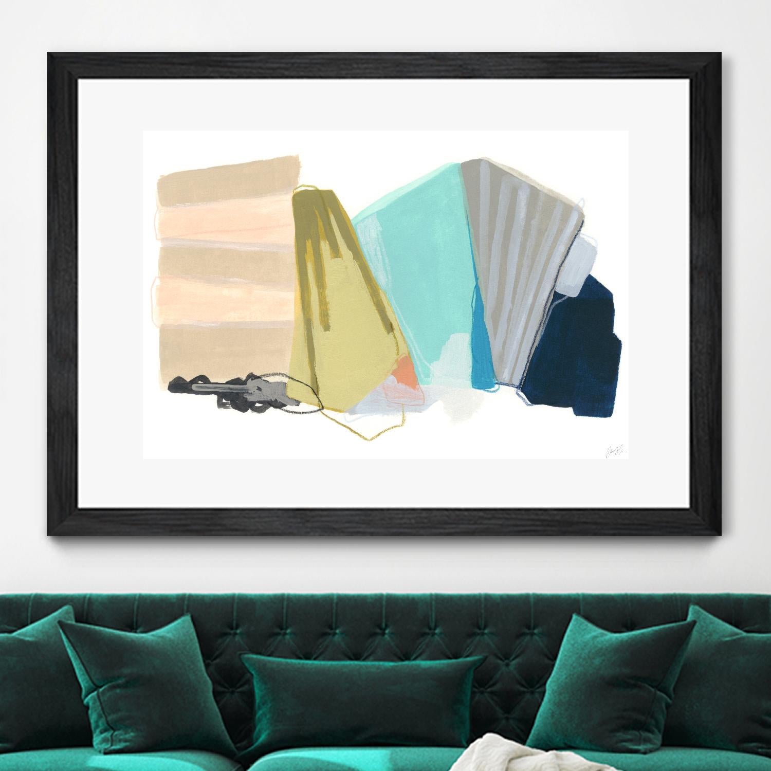 Accordion Fold I by June Erica Vess on GIANT ART - pastels abstract