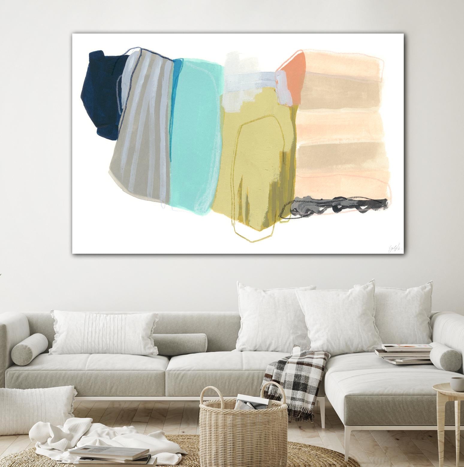 Accordion Fold II by June Erica Vess on GIANT ART - pastels abstract