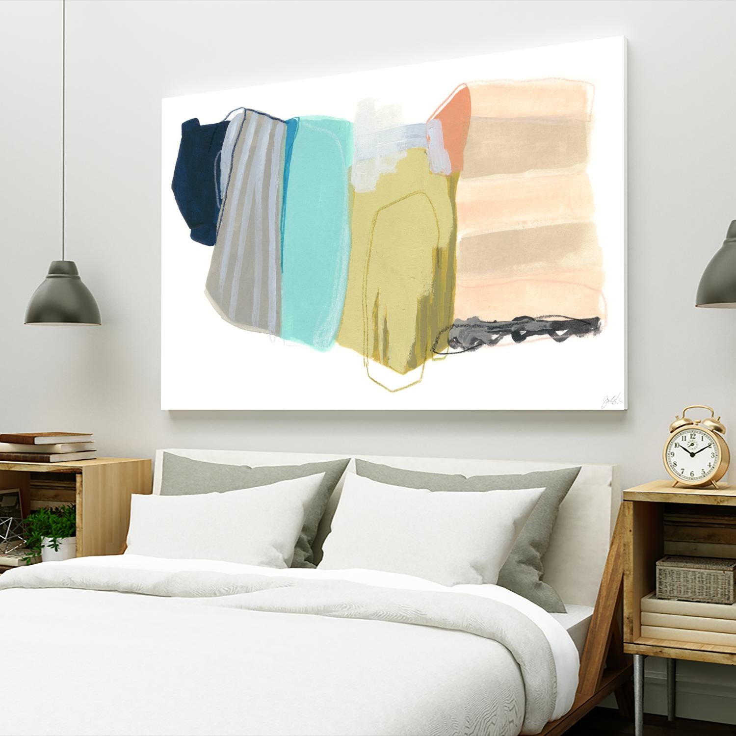 Accordion Fold II by June Erica Vess on GIANT ART - pastels abstract