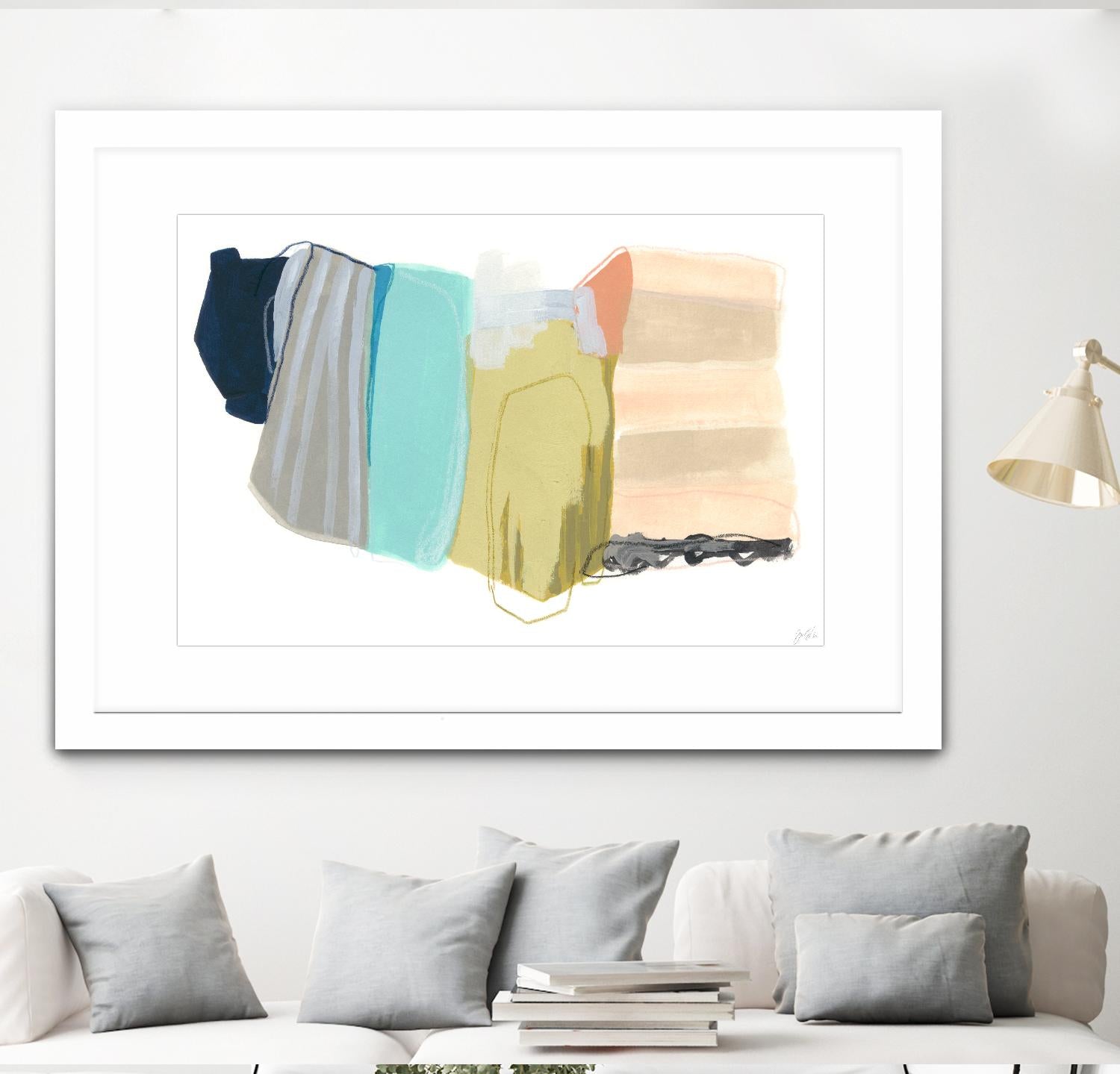 Accordion Fold II by June Erica Vess on GIANT ART - pastels abstract