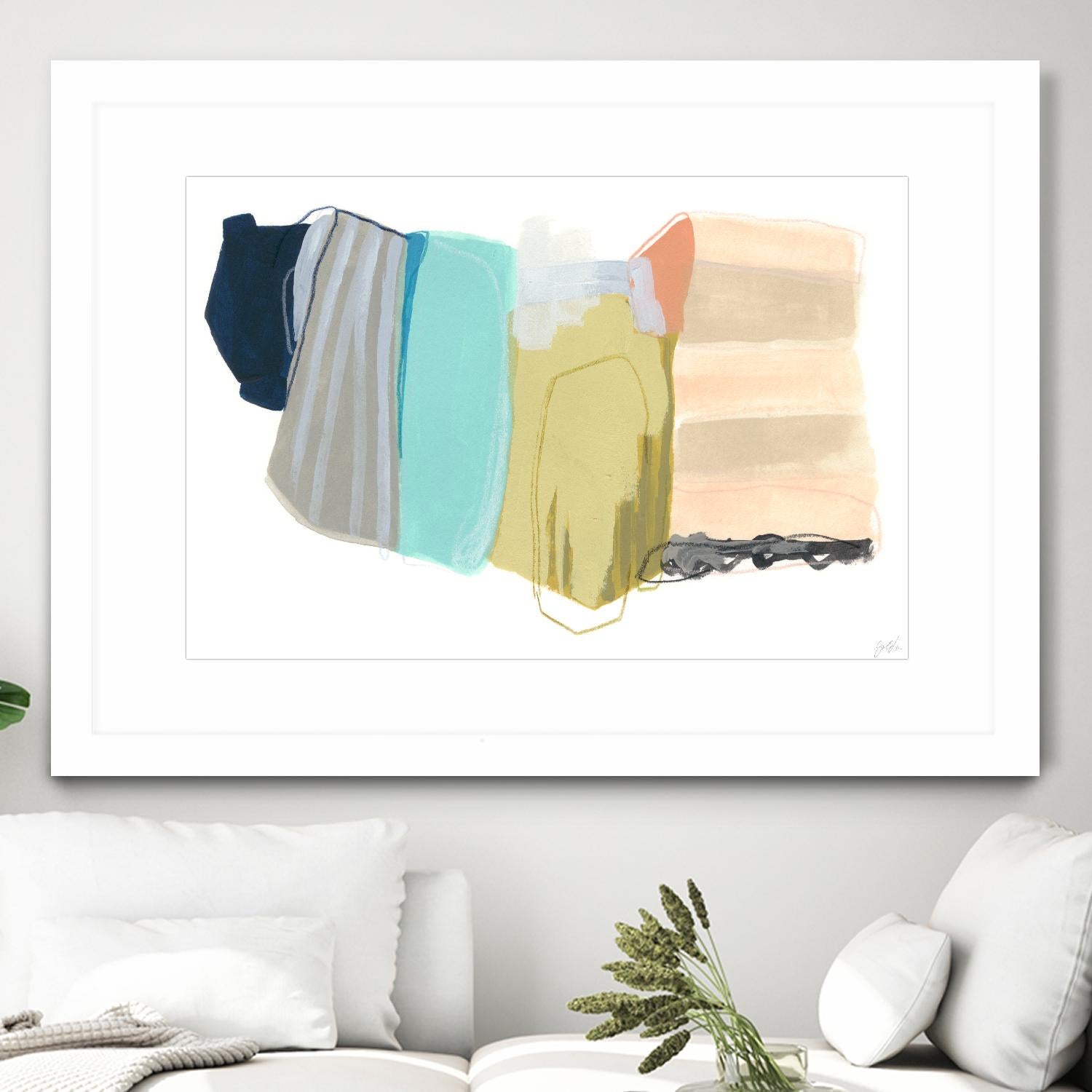 Accordion Fold II by June Erica Vess on GIANT ART - pastels abstract