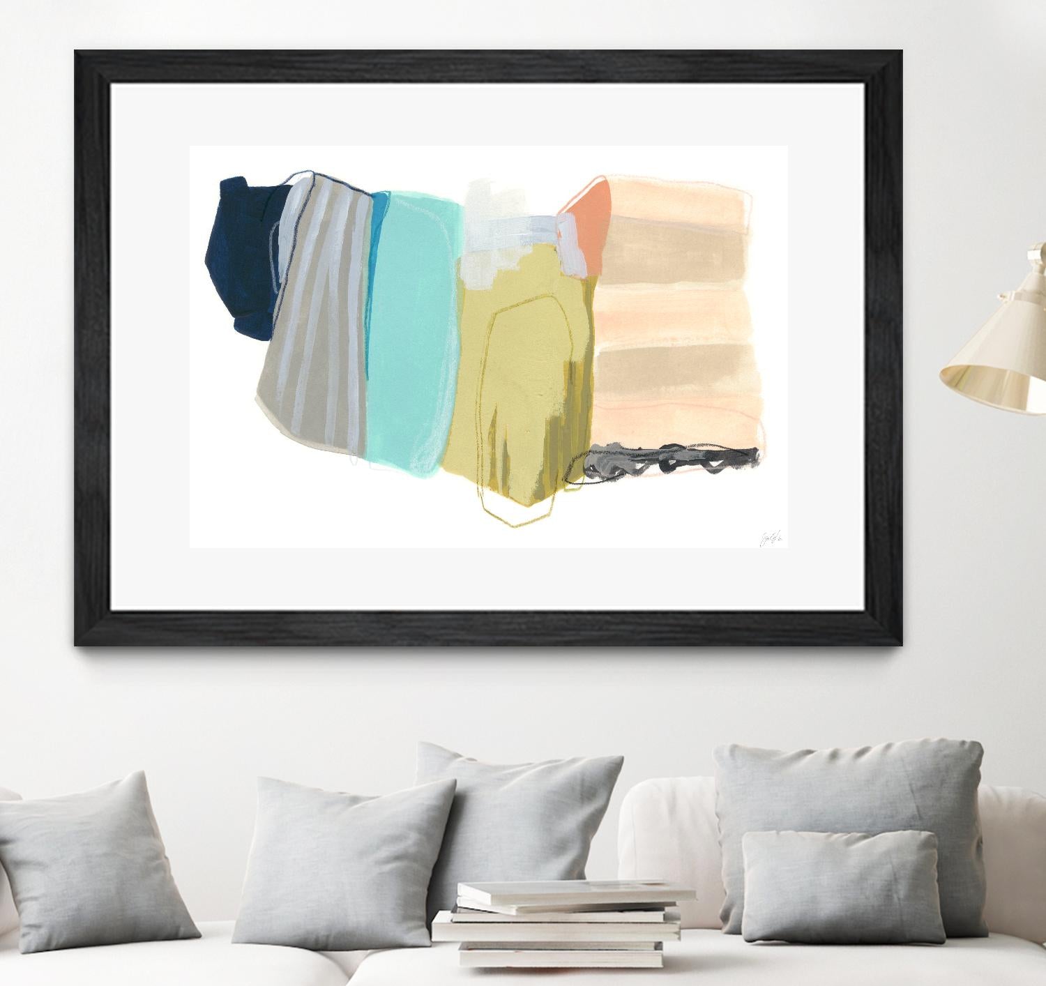 Accordion Fold II by June Erica Vess on GIANT ART - pastels abstract