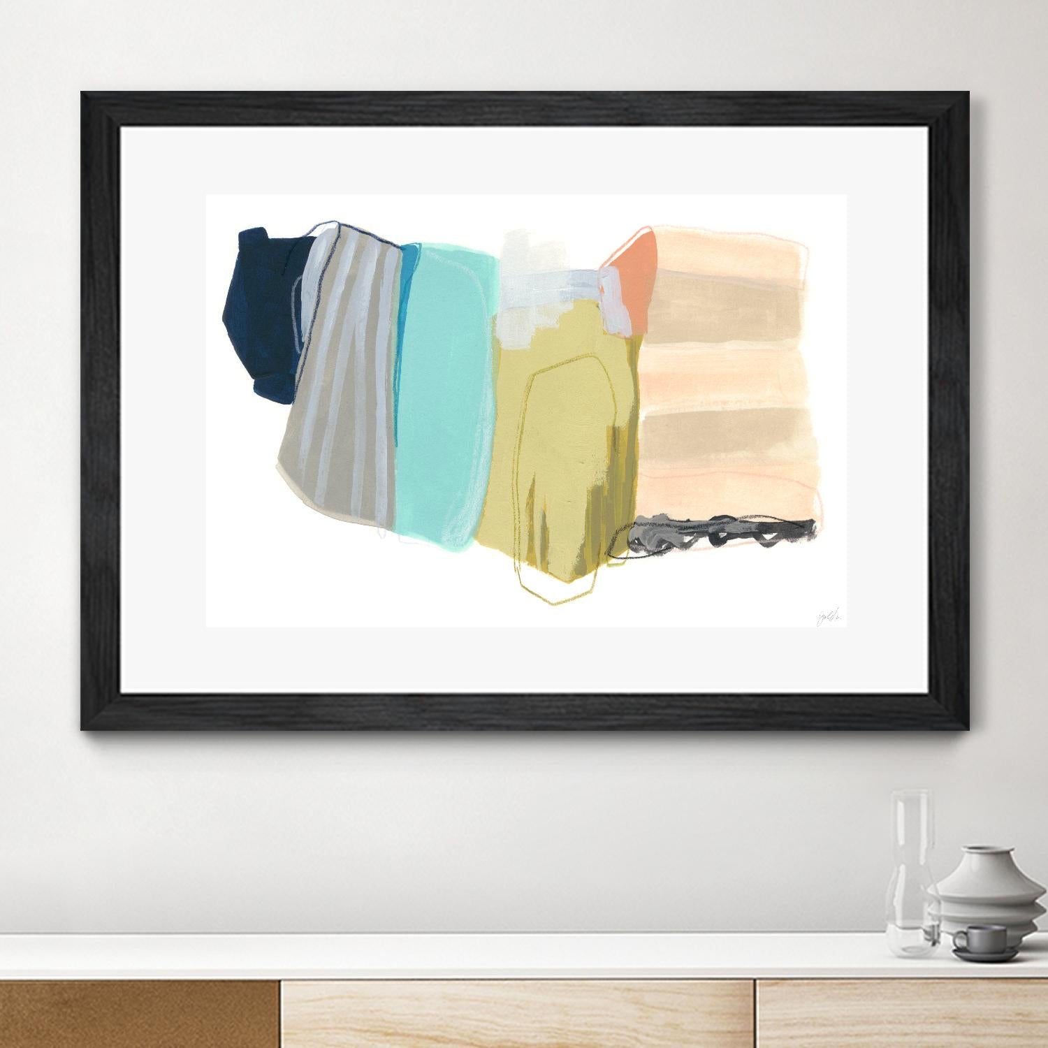 Accordion Fold II by June Erica Vess on GIANT ART - pastels abstract