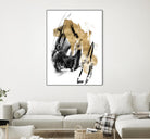 Black & Gold Splash IV by Jennifer Goldberger on GIANT ART - metallics abstract