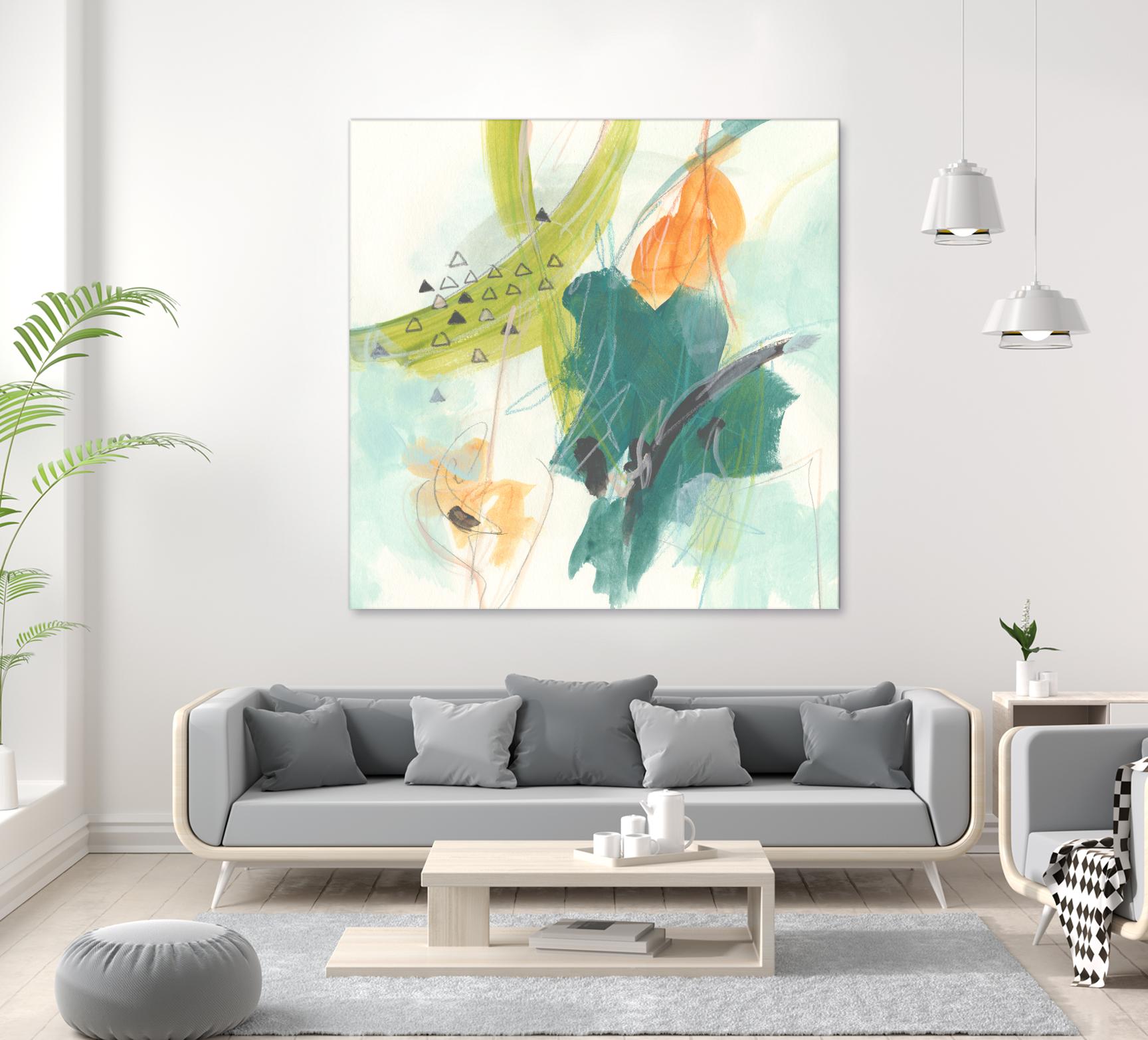 Skipping Stones I by June Erica Vess on GIANT ART - blue abstract