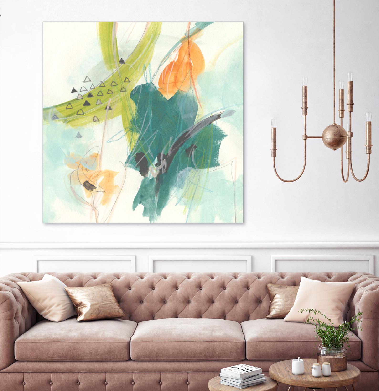 Skipping Stones I by June Erica Vess on GIANT ART - blue abstract