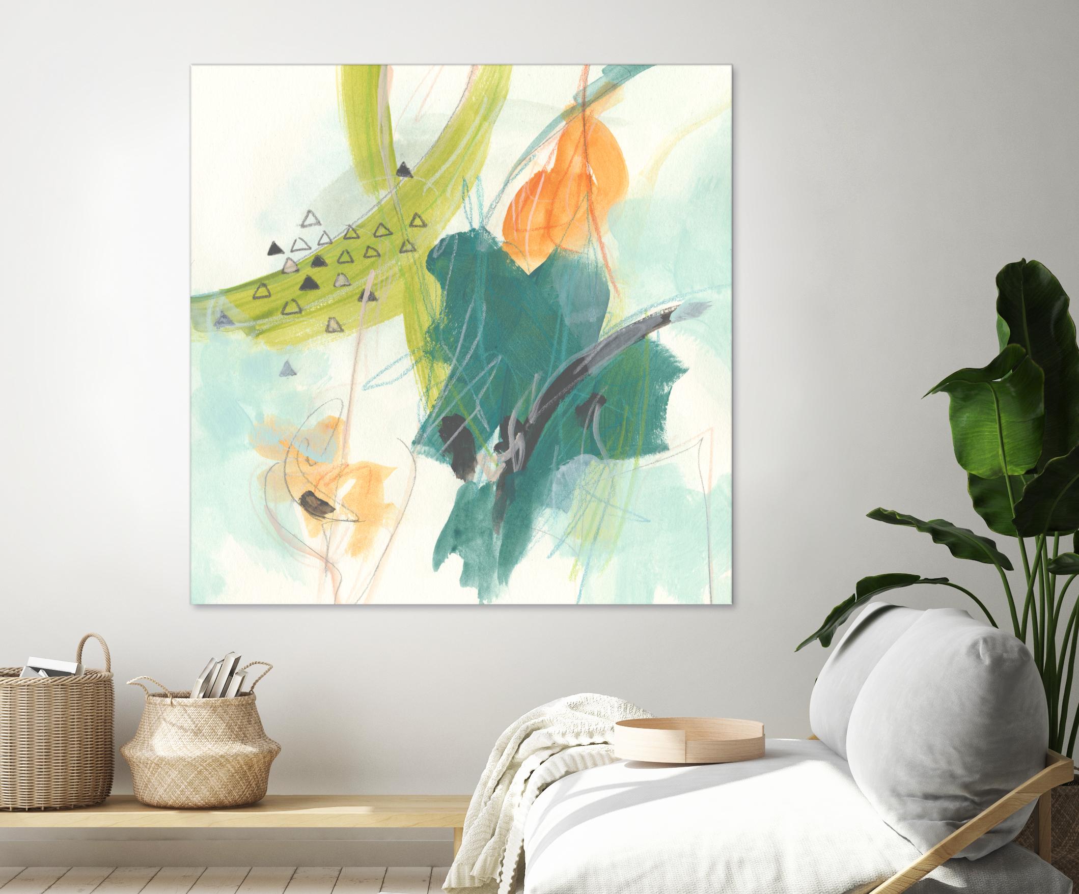 Skipping Stones I by June Erica Vess on GIANT ART - blue abstract