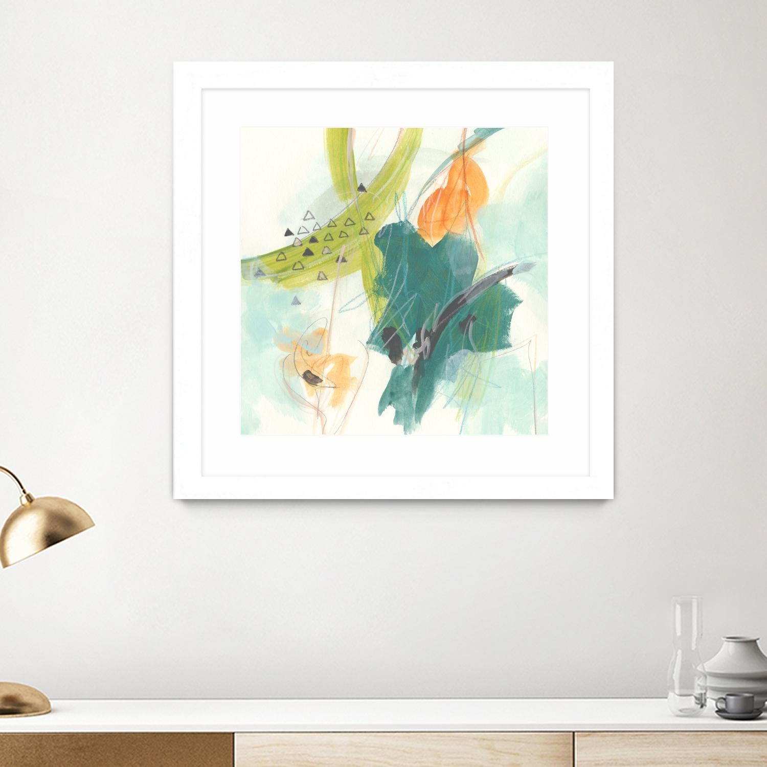 Skipping Stones I by June Erica Vess on GIANT ART - blue abstract