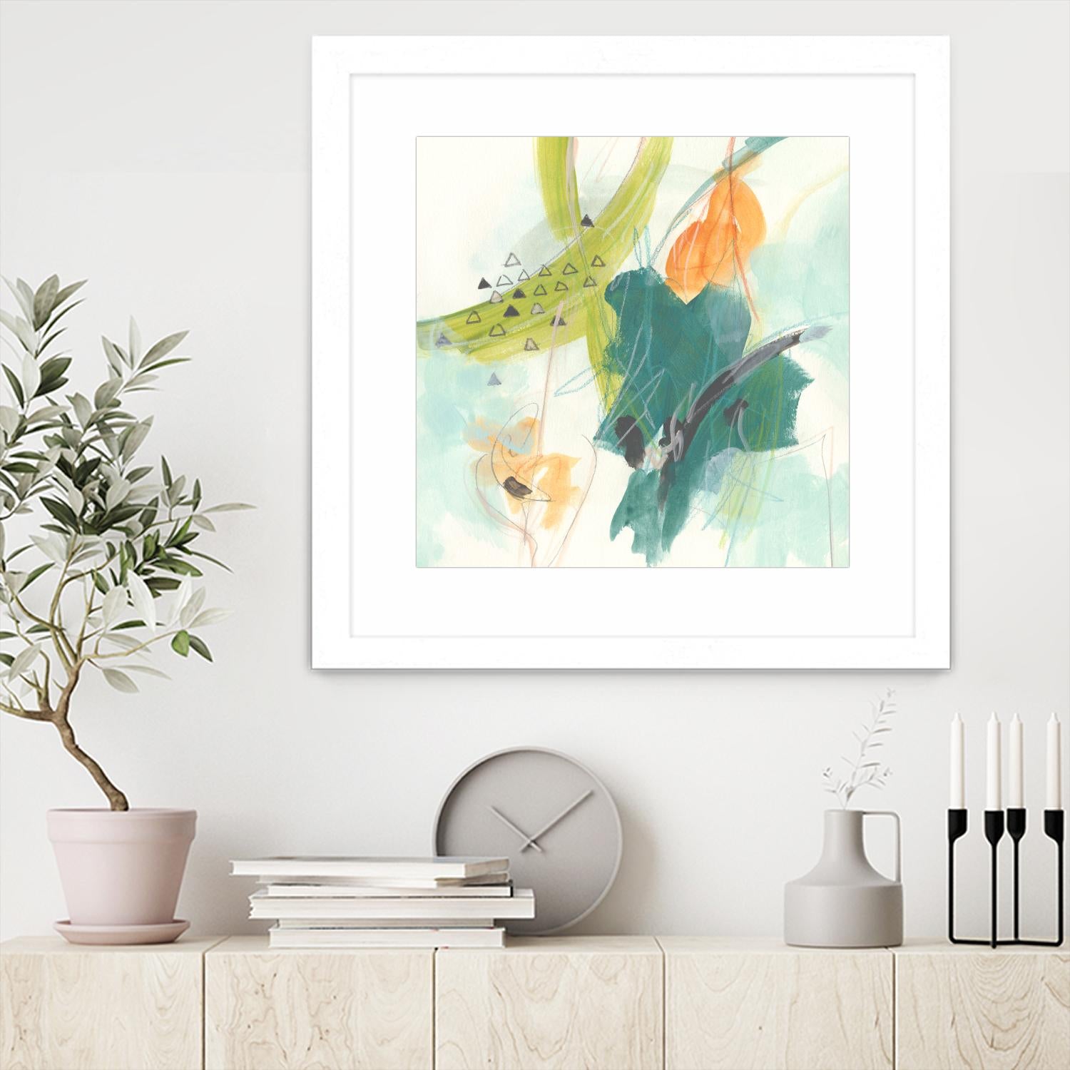 Skipping Stones I by June Erica Vess on GIANT ART - blue abstract